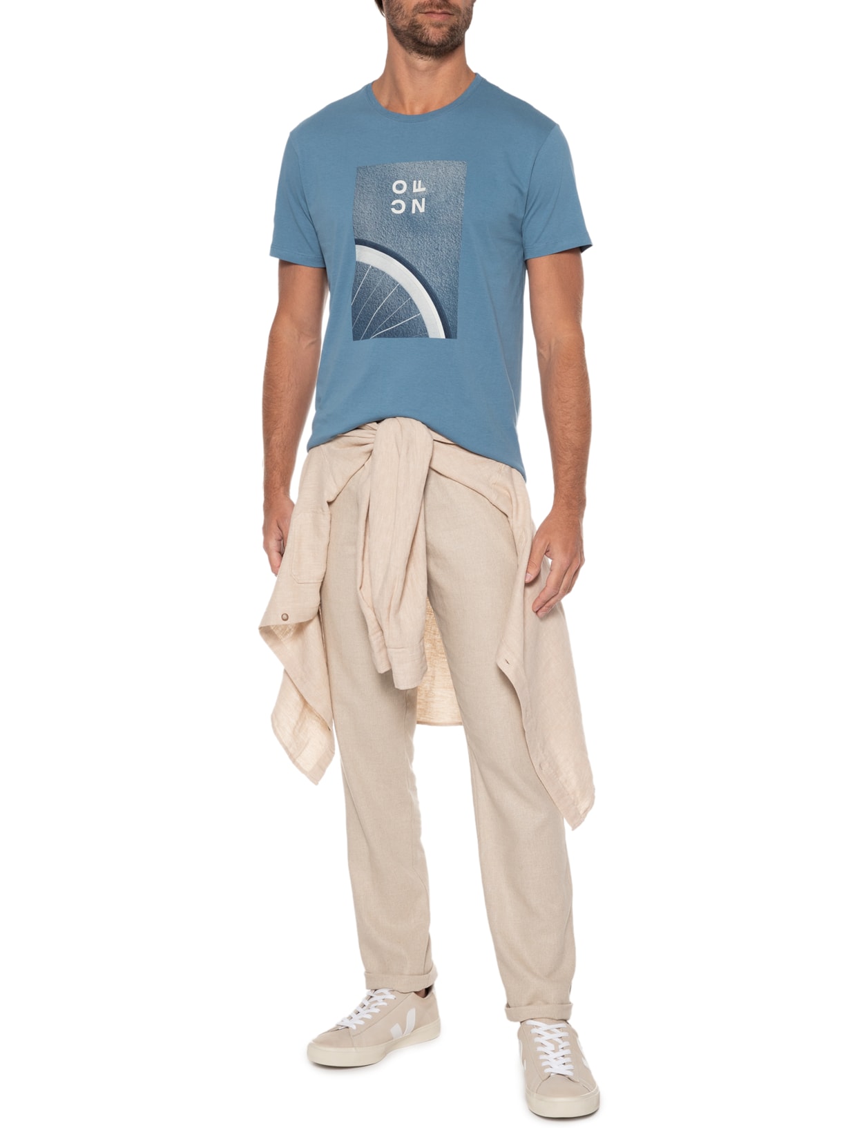 Camiseta Masculina Touch Pima Ofcn Azul Oficina Reserva