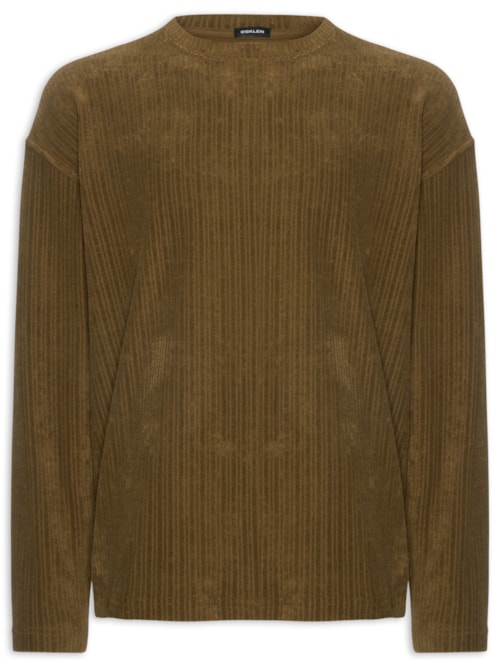 Camiseta Masculina Towelling Rib – Marrom