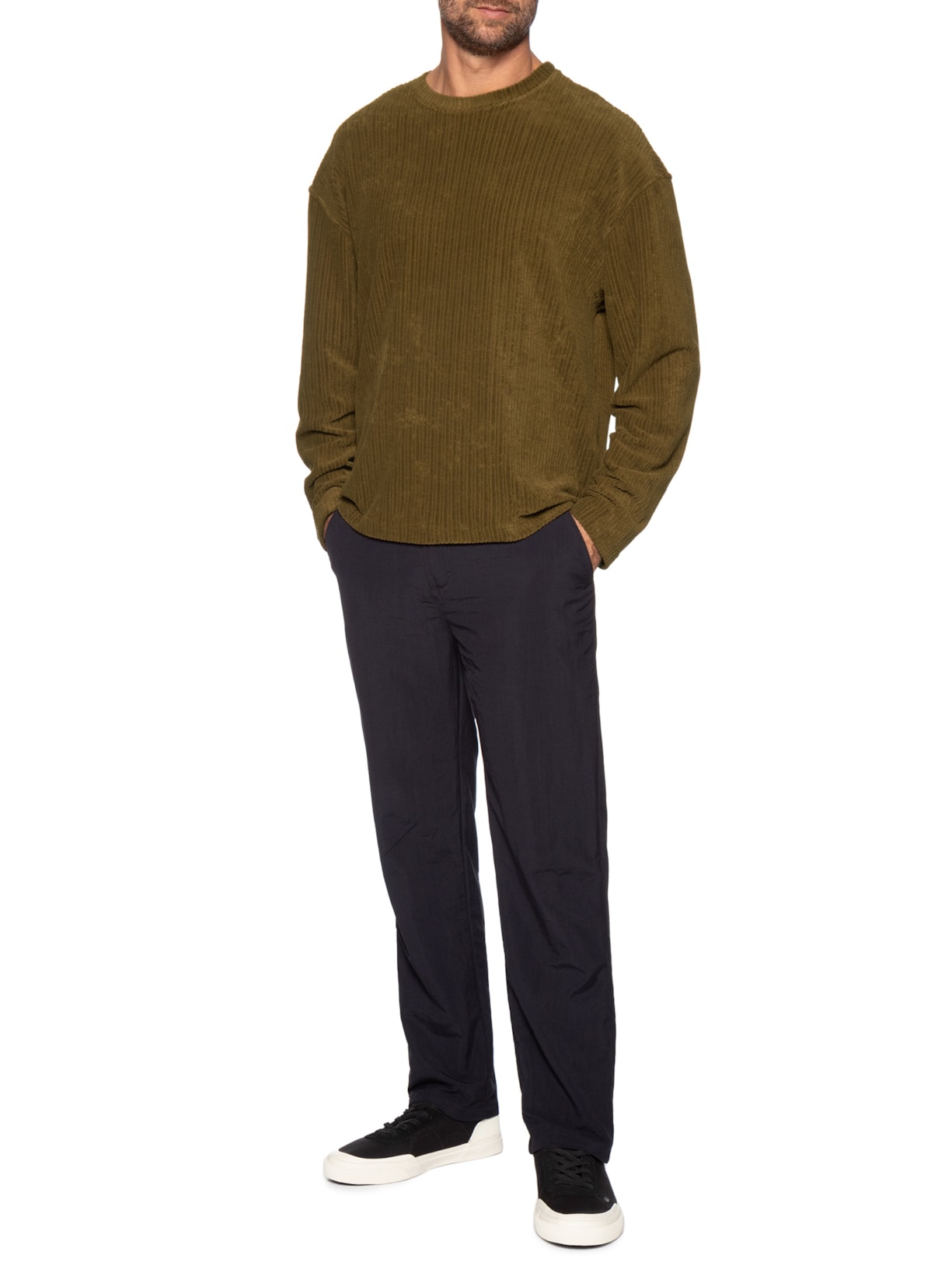 Camiseta Masculina Towelling Rib – Marrom Osklen