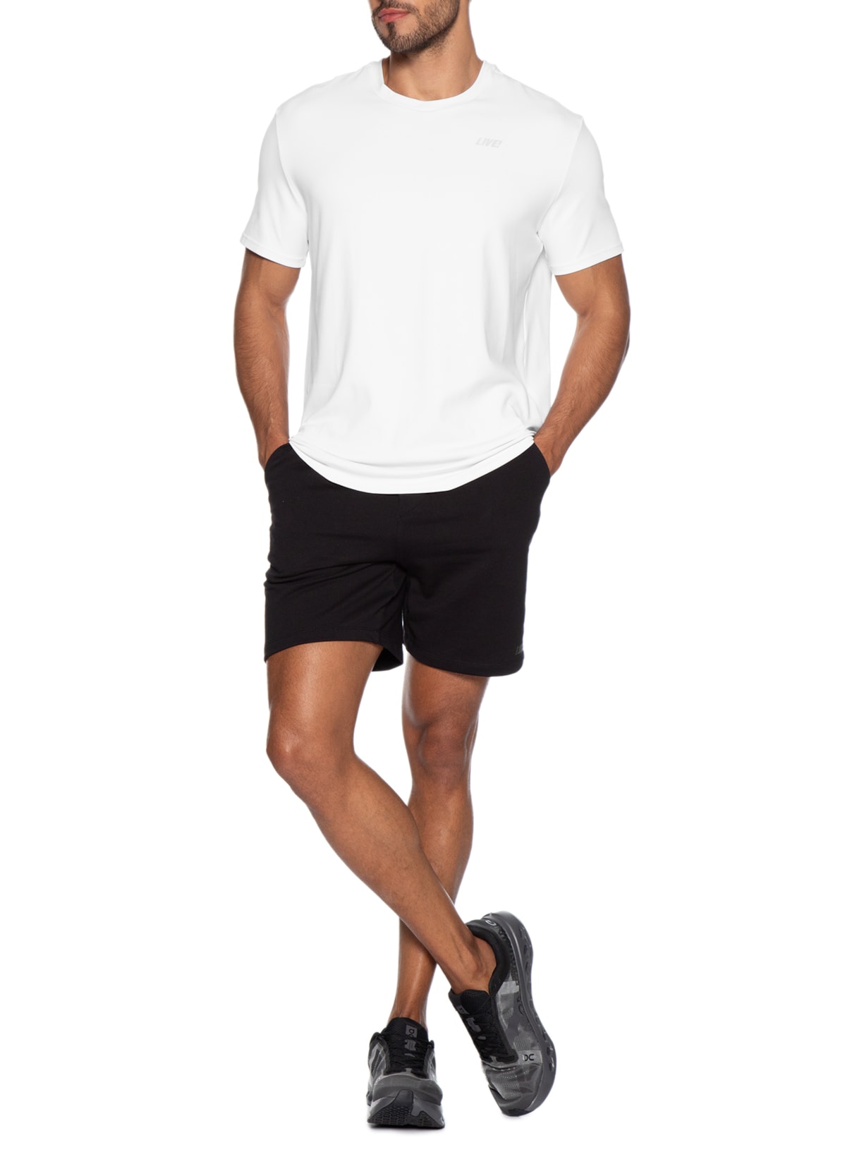 Camiseta Masculina Train Comfy Men Branco Live!