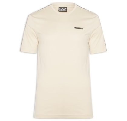 Camiseta Masculina Train Fita Lateral - Bege