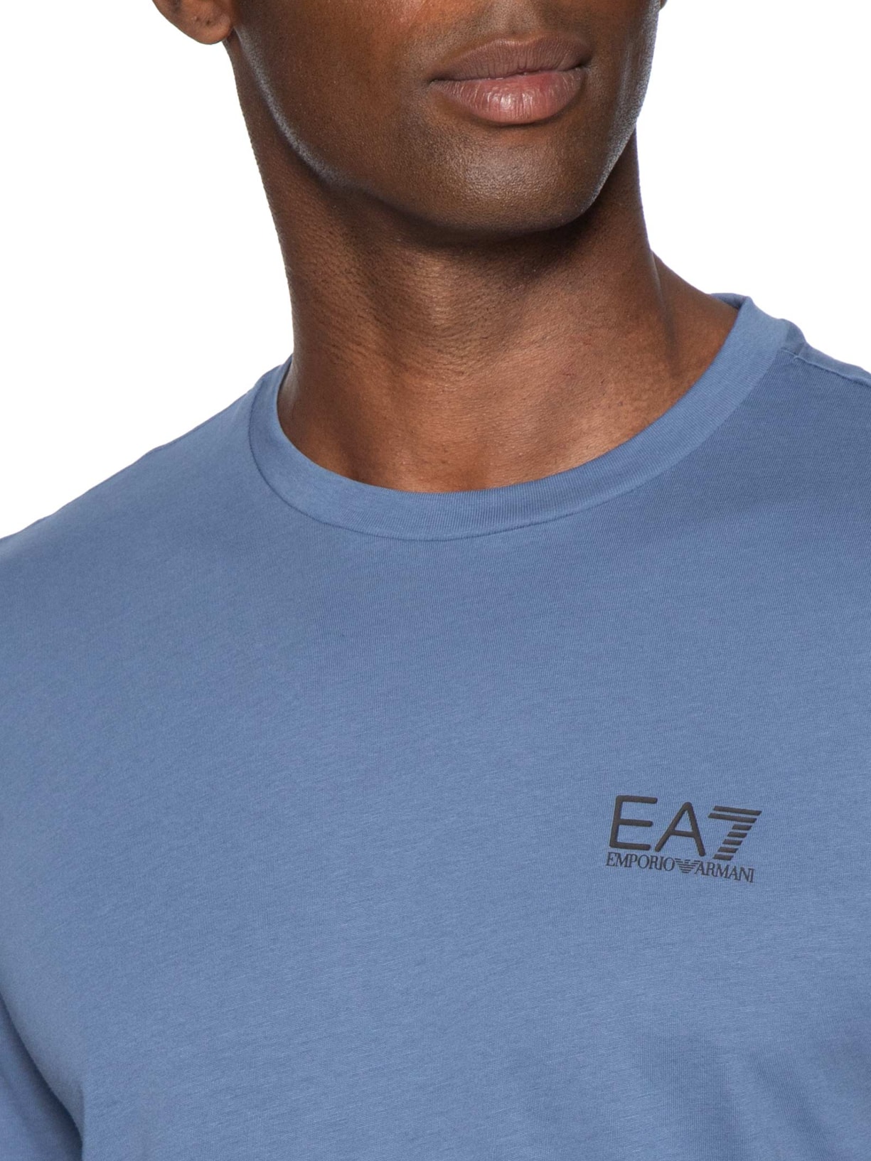 Camiseta Masculina Train Logo Azul Ea7 Emporio Armani
