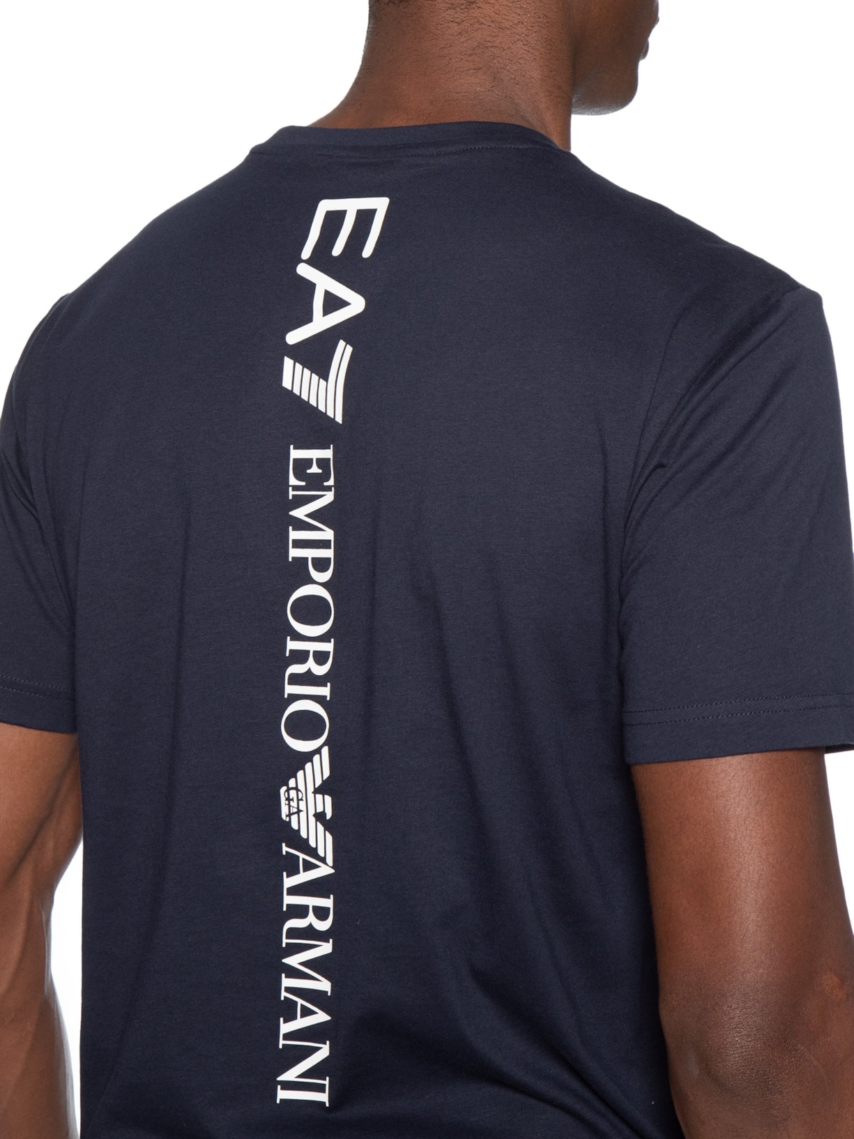Camiseta Masculina Train Logo Azul Ea7 Emporio Armani
