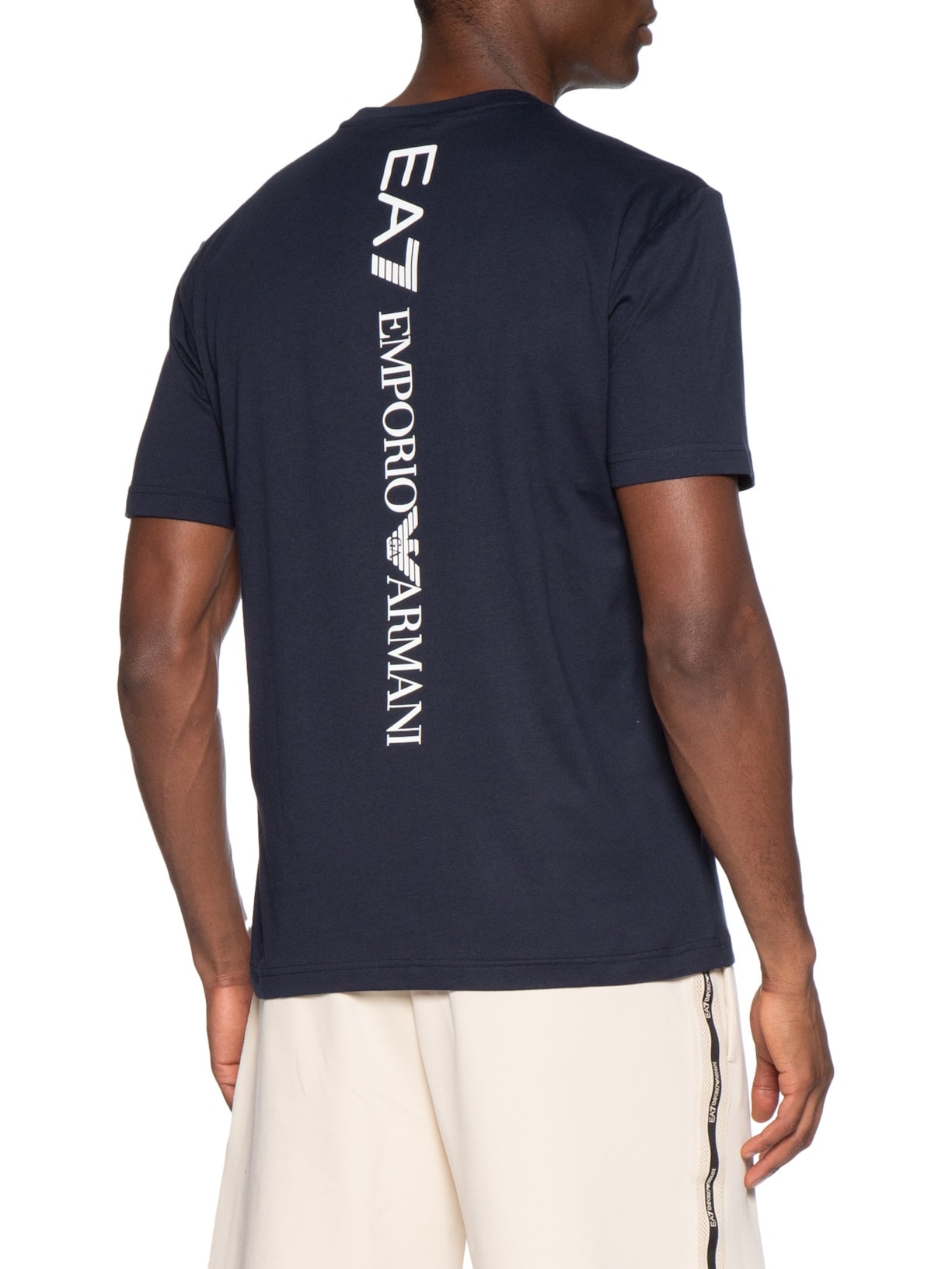 Camiseta Masculina Train Logo Azul Ea7 Emporio Armani