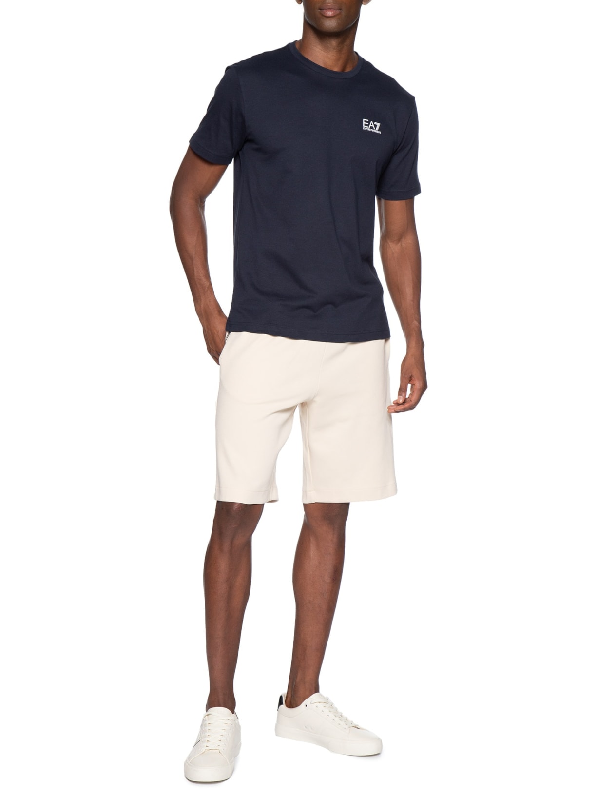 Camiseta Masculina Train Logo Azul Ea7 Emporio Armani