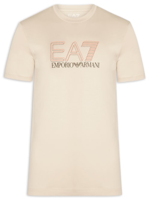 Camiseta Masculina Train Maxi Logo - Bege