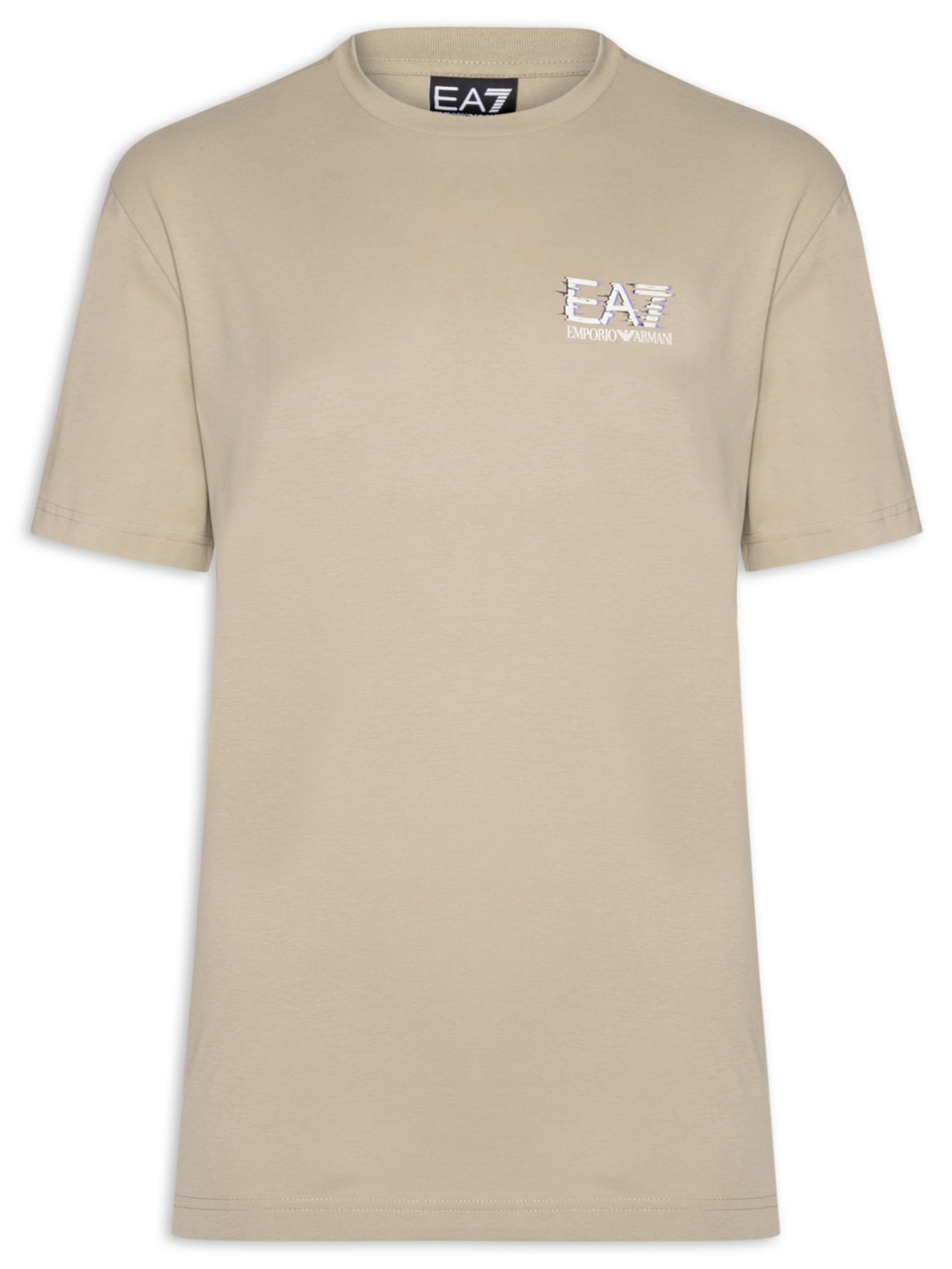 Camiseta Masculina Train Medium Logo Bege Ea7 Emporio Armani