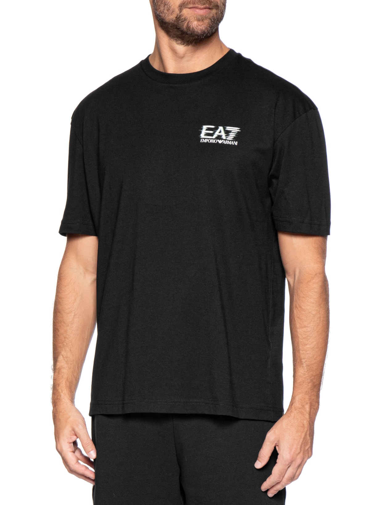 Camiseta Masculina Train Medium Logo Preto Ea7 Emporio Armani