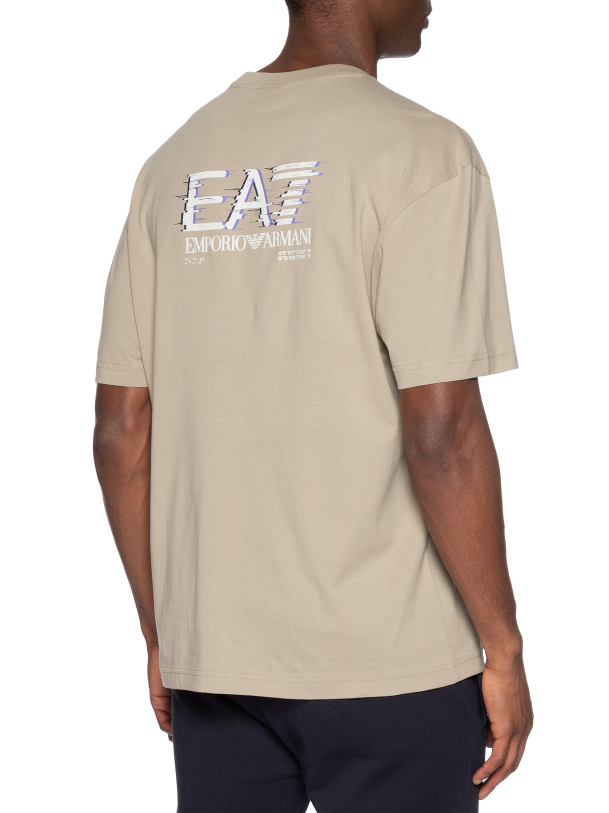 Camiseta Masculina Train Medium Logo – Bege Ea7 Emporio Armani