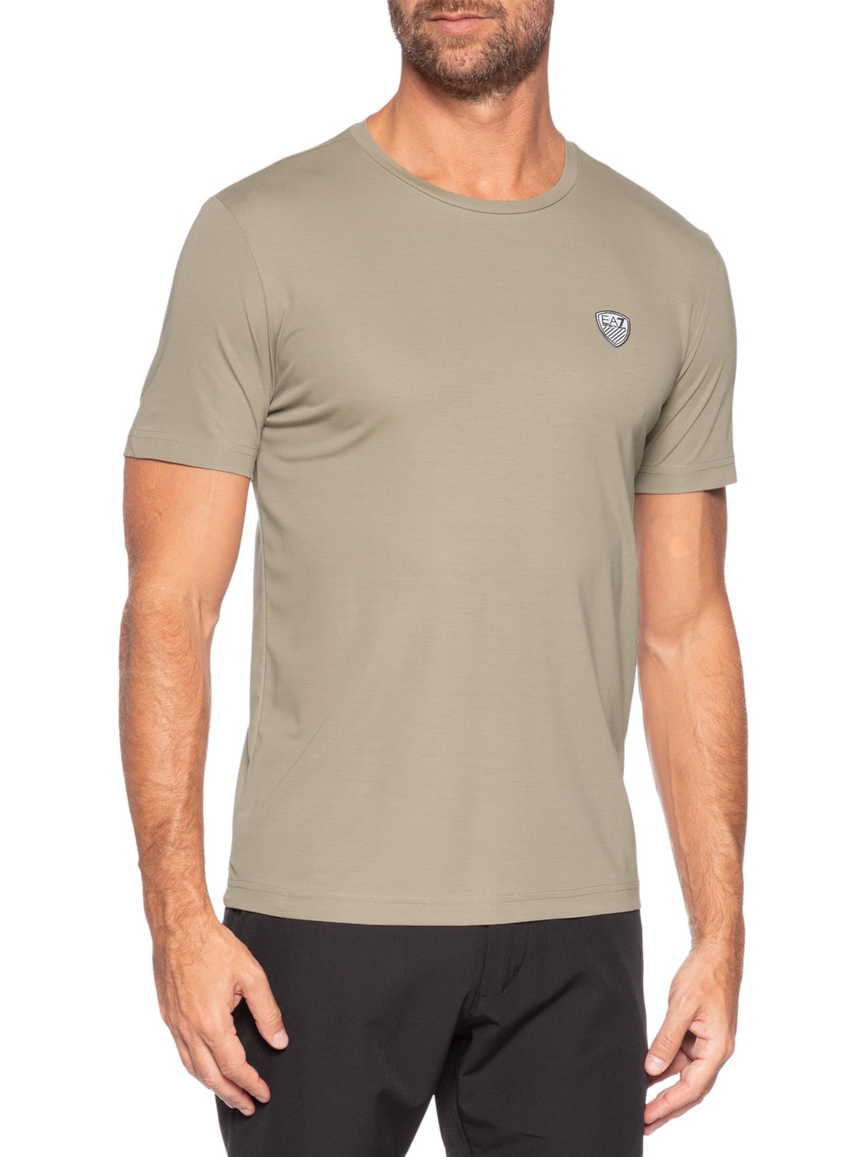Camiseta Masculina Train Premium – Bege Ea7 Emporio Armani