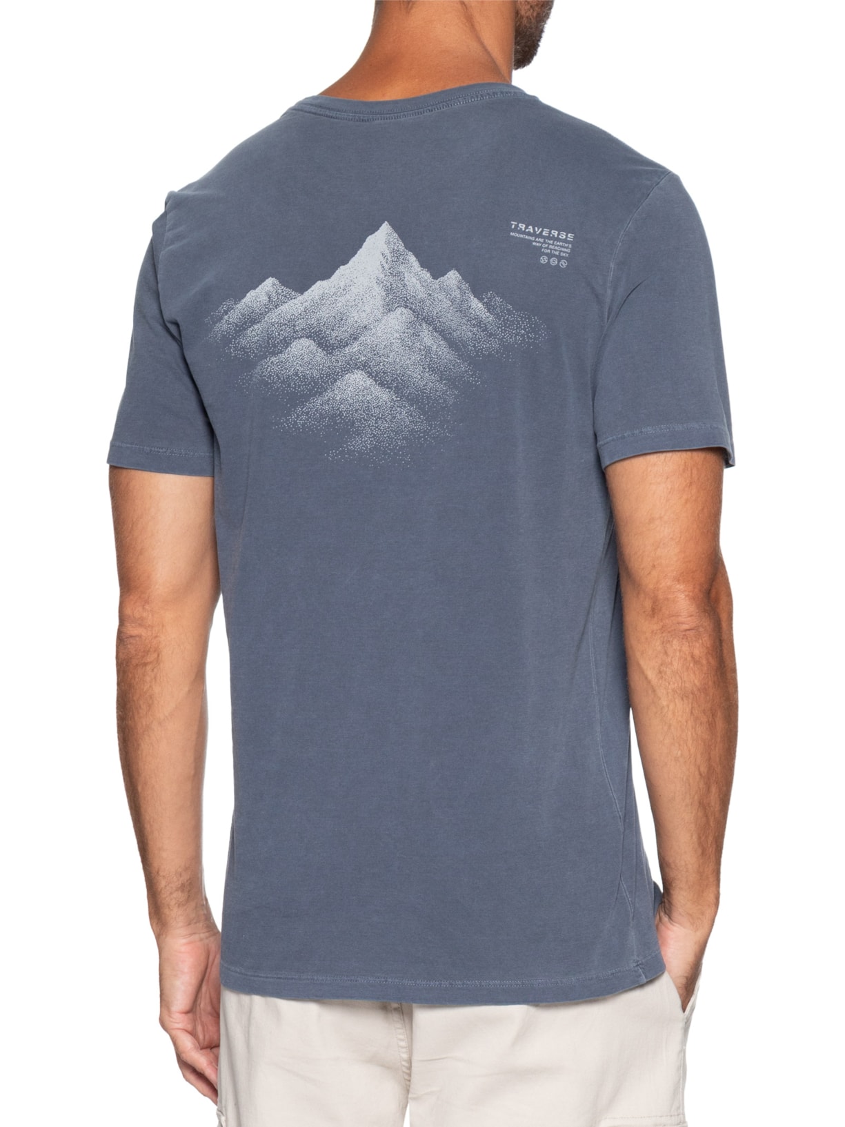 Camiseta Masculina Traverse Azul Austral