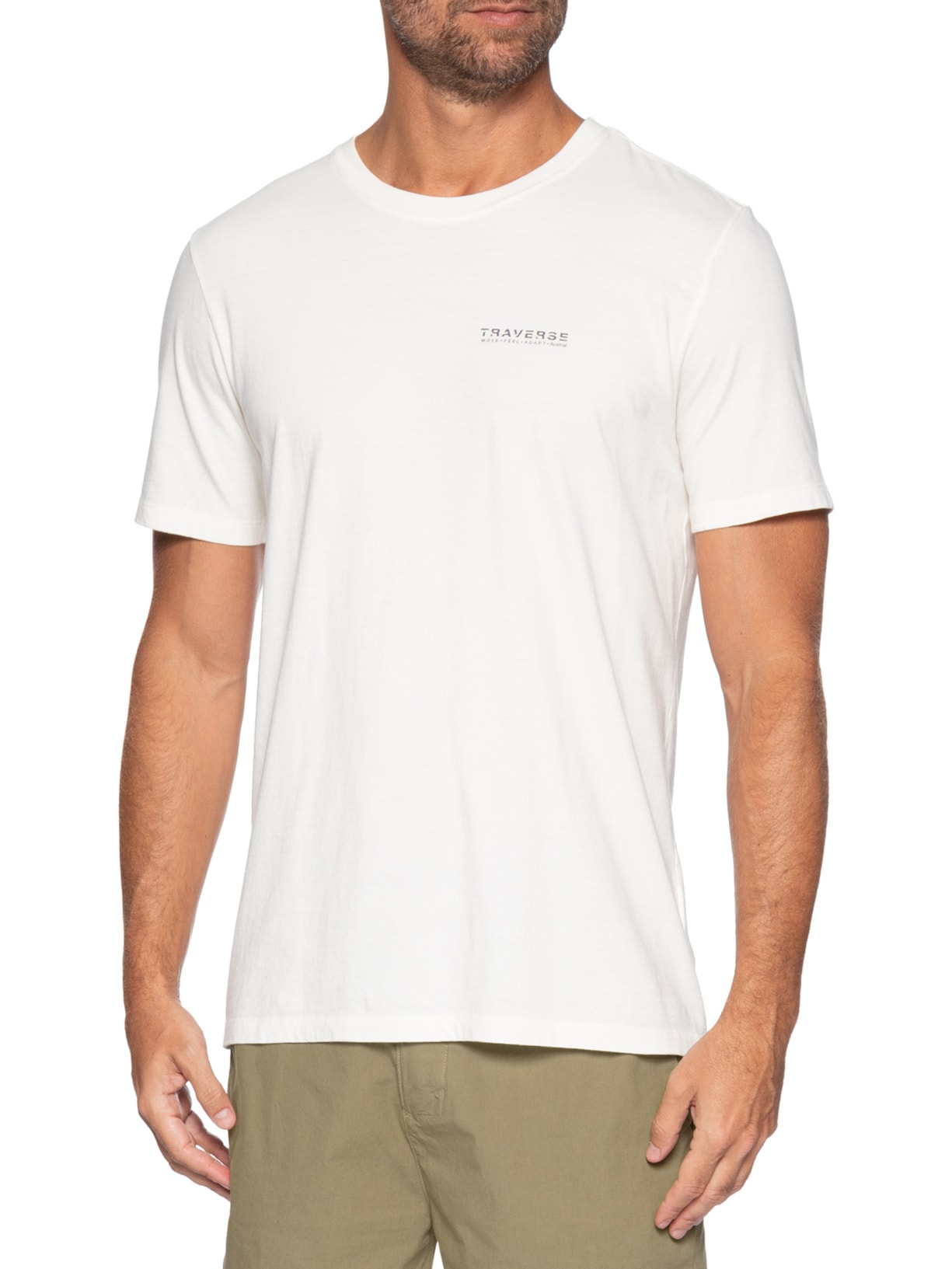 Camiseta Masculina Traverse Branco Austral