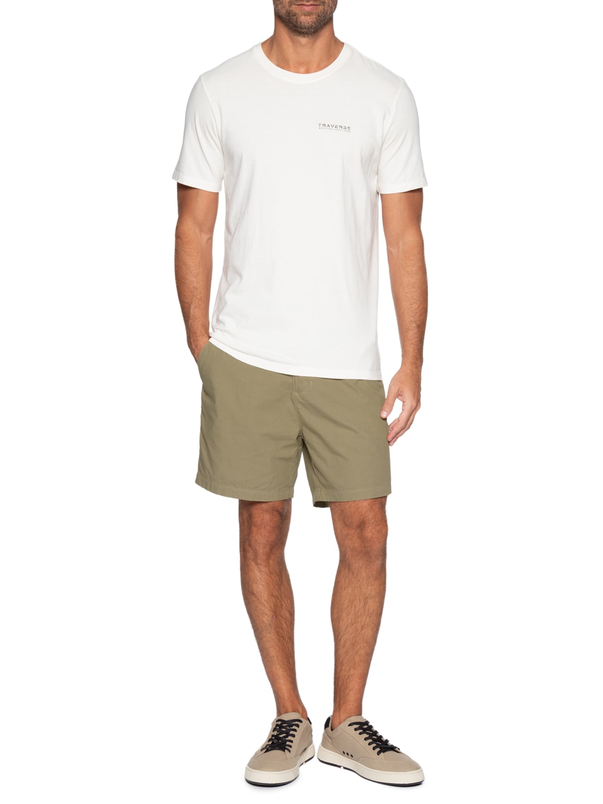 Camiseta Masculina Traverse Branco Austral