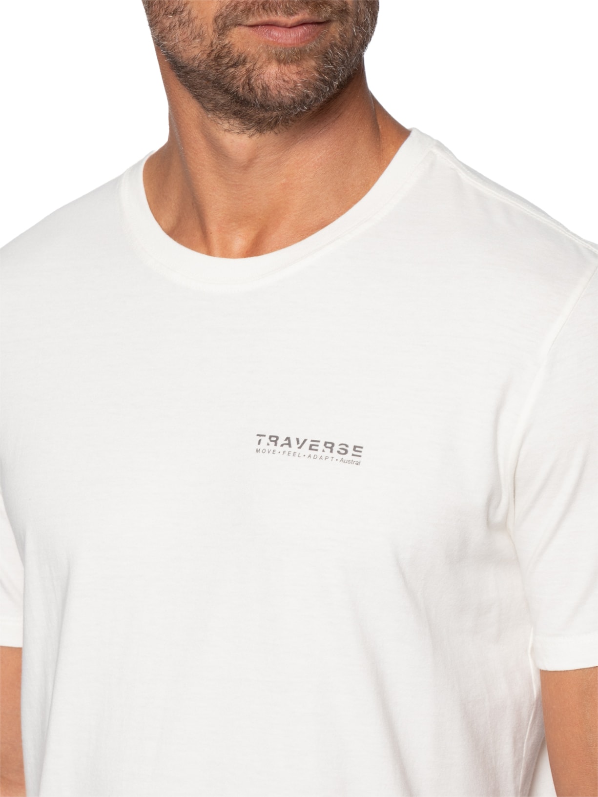 Camiseta Masculina Traverse Branco Austral