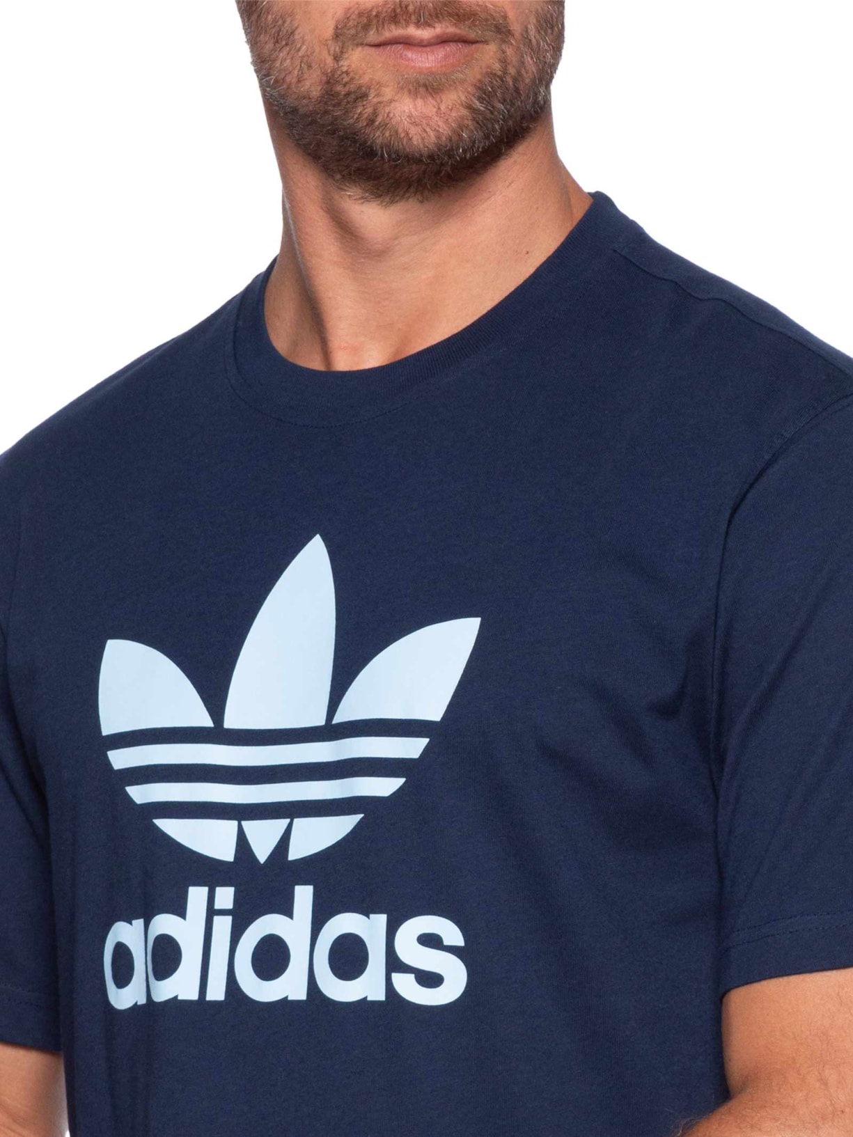 Camiseta Masculina Trefoil Azul Adidas Originals
