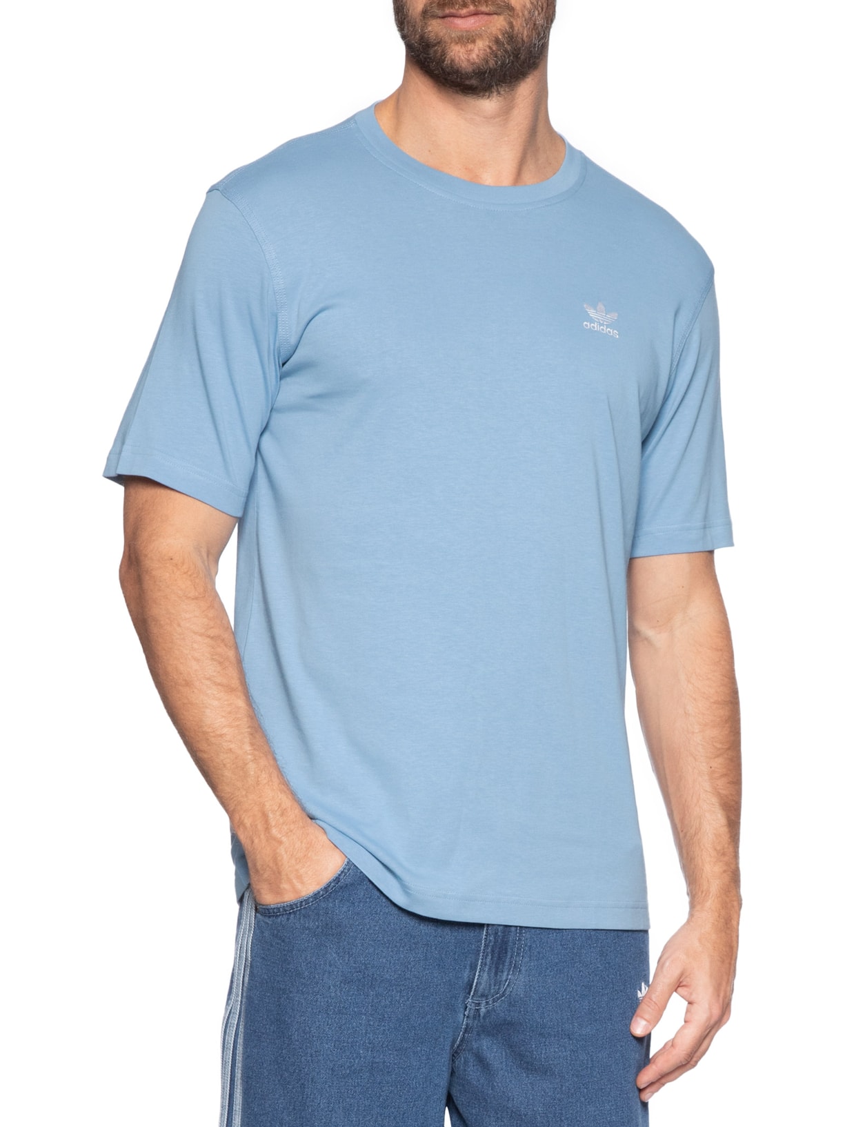 Camiseta Masculina Trefoil Azul Adidas Originals