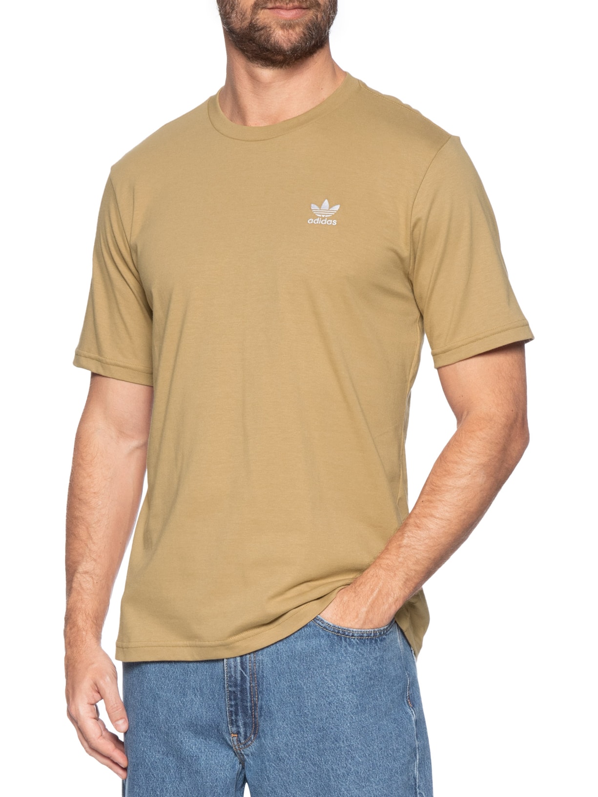 Camiseta Masculina Trefoil Marrom Adidas Originals
