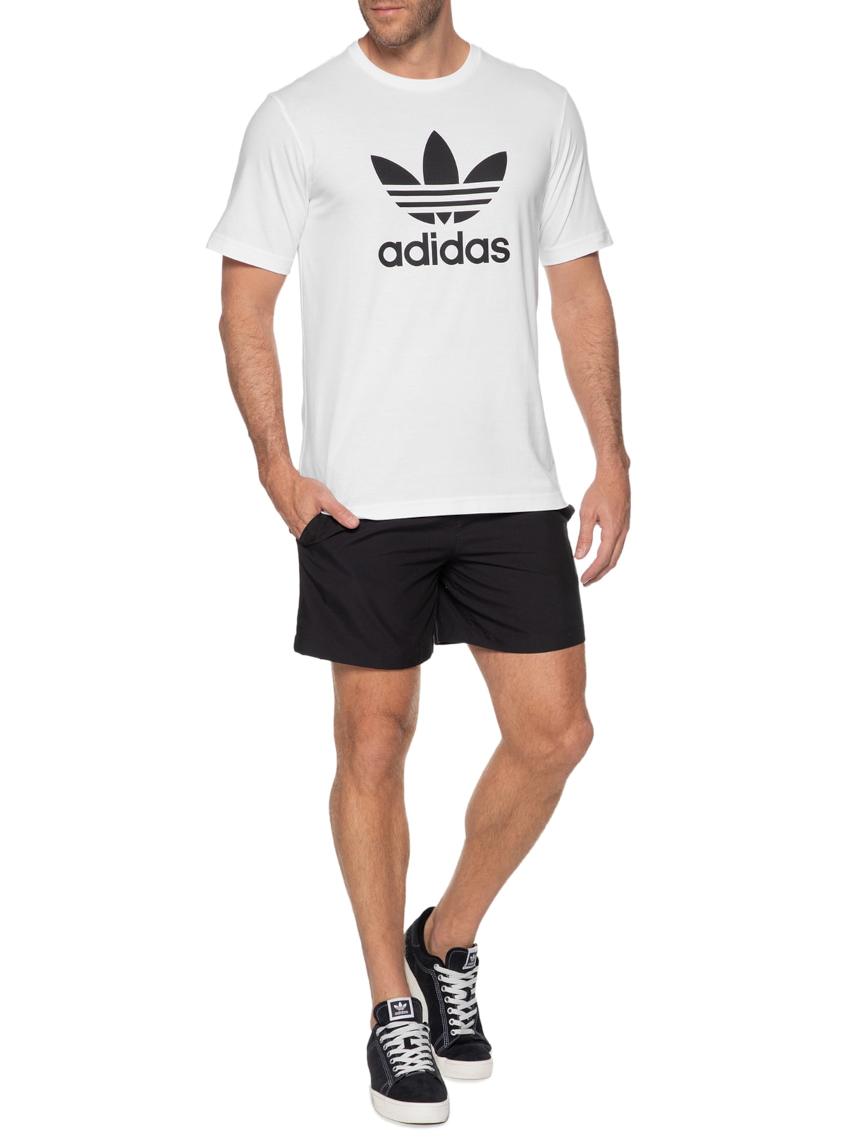 Camiseta Masculina Trefoil Off White Adidas Originals