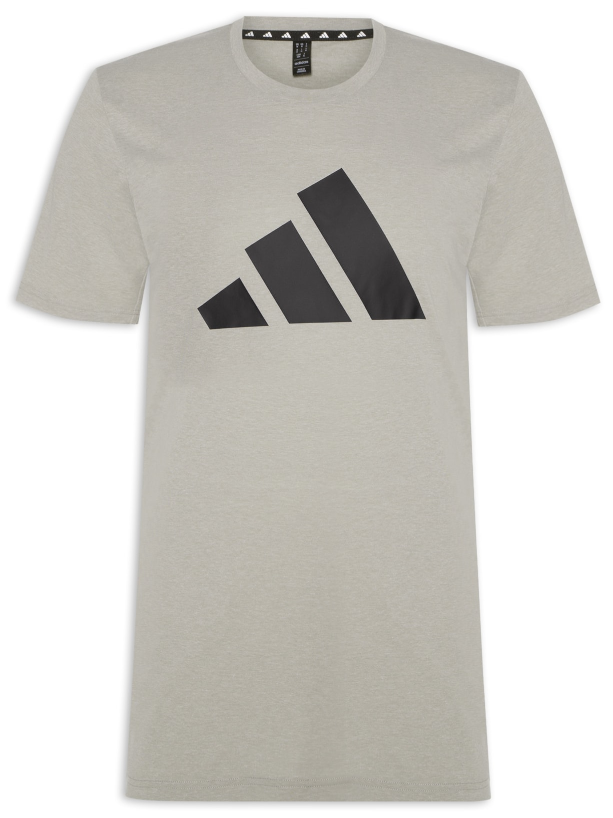 Camiseta Masculina Treino Manga Curta Logo - Cinza