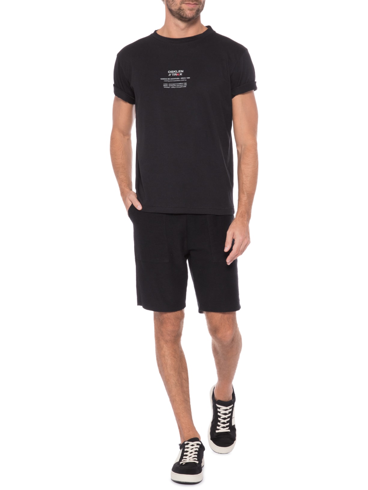 Camiseta Masculina Trekking Preto Osklen