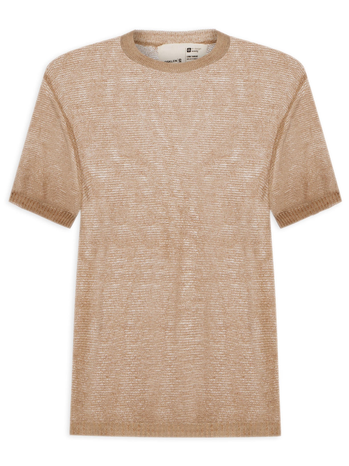 Camiseta Masculina Tricot Cork - Bege