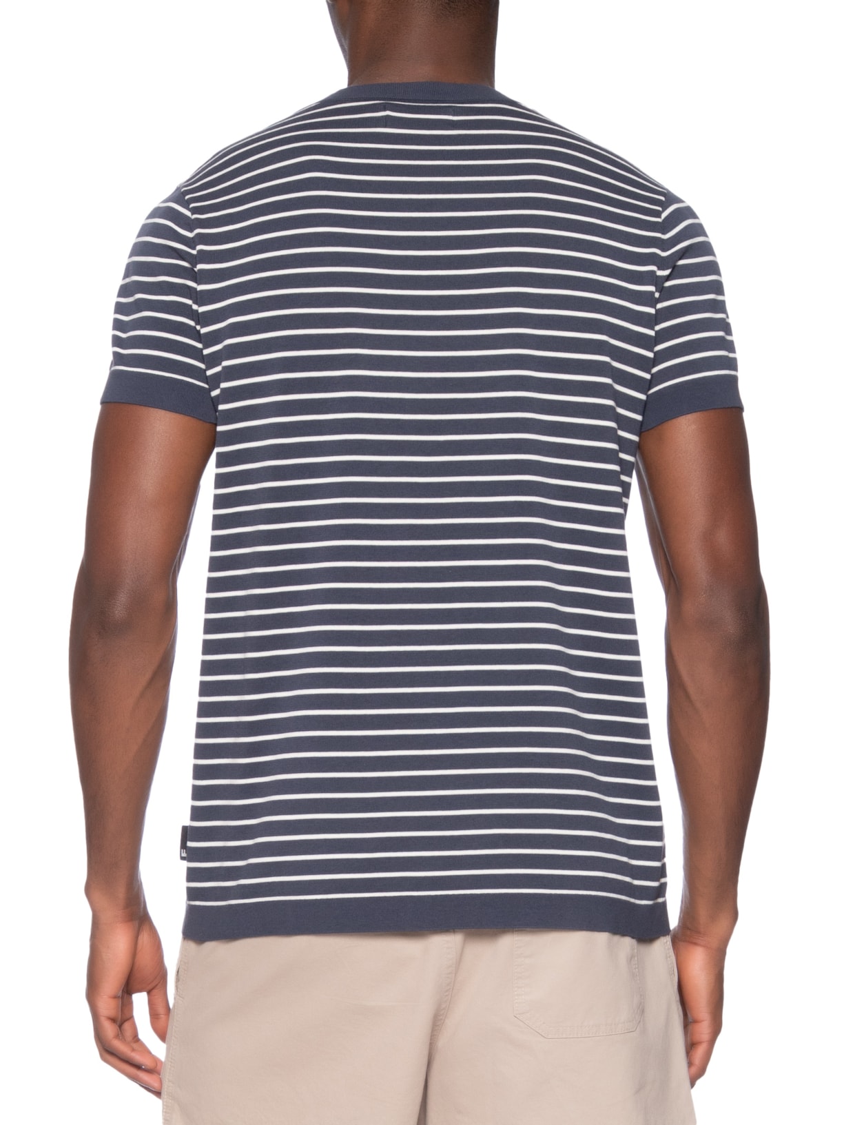 Camiseta Masculina Tricot Listra Viena Azul Foxton