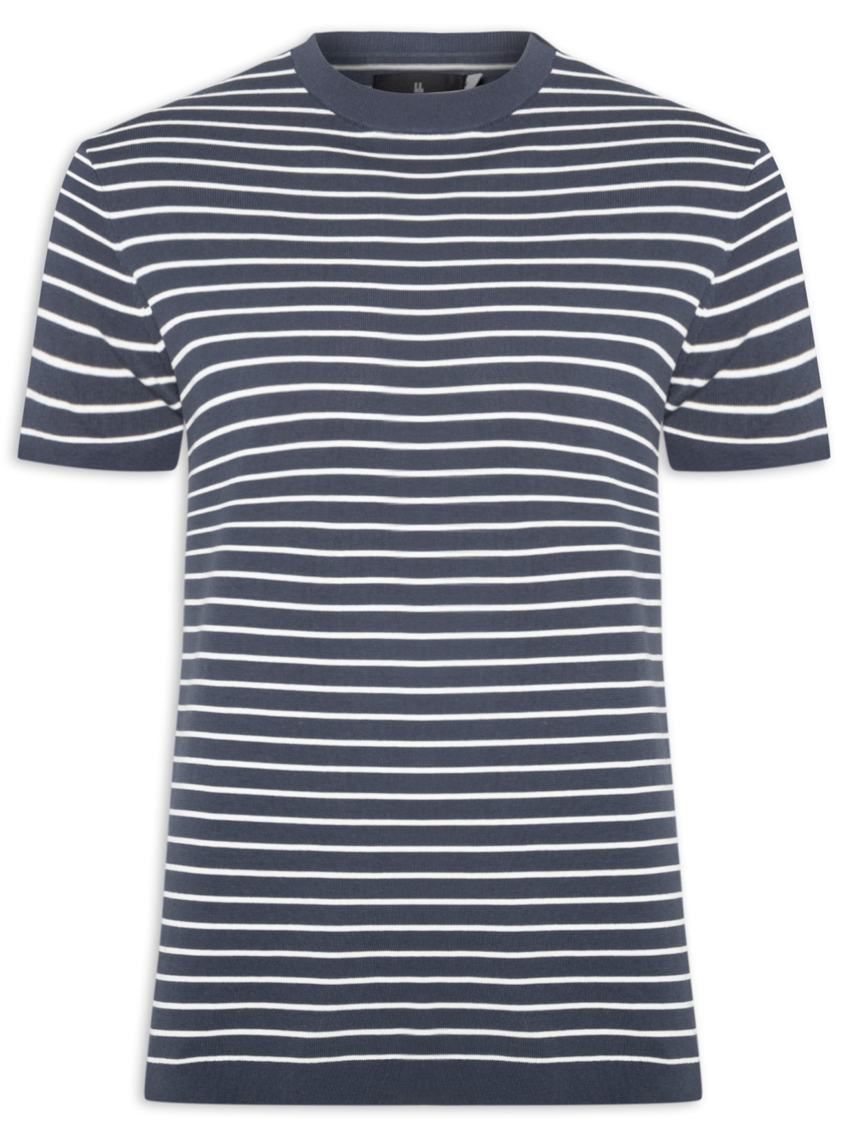 Camiseta Masculina Tricot Listra Viena Azul Foxton