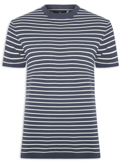 Camiseta Masculina Tricot Listra Viena - Azul