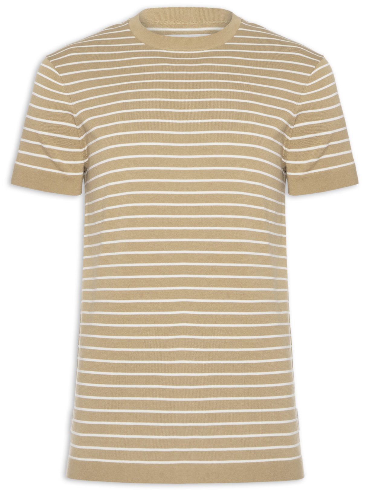 Camiseta Masculina Tricot Listra Viena - Bege