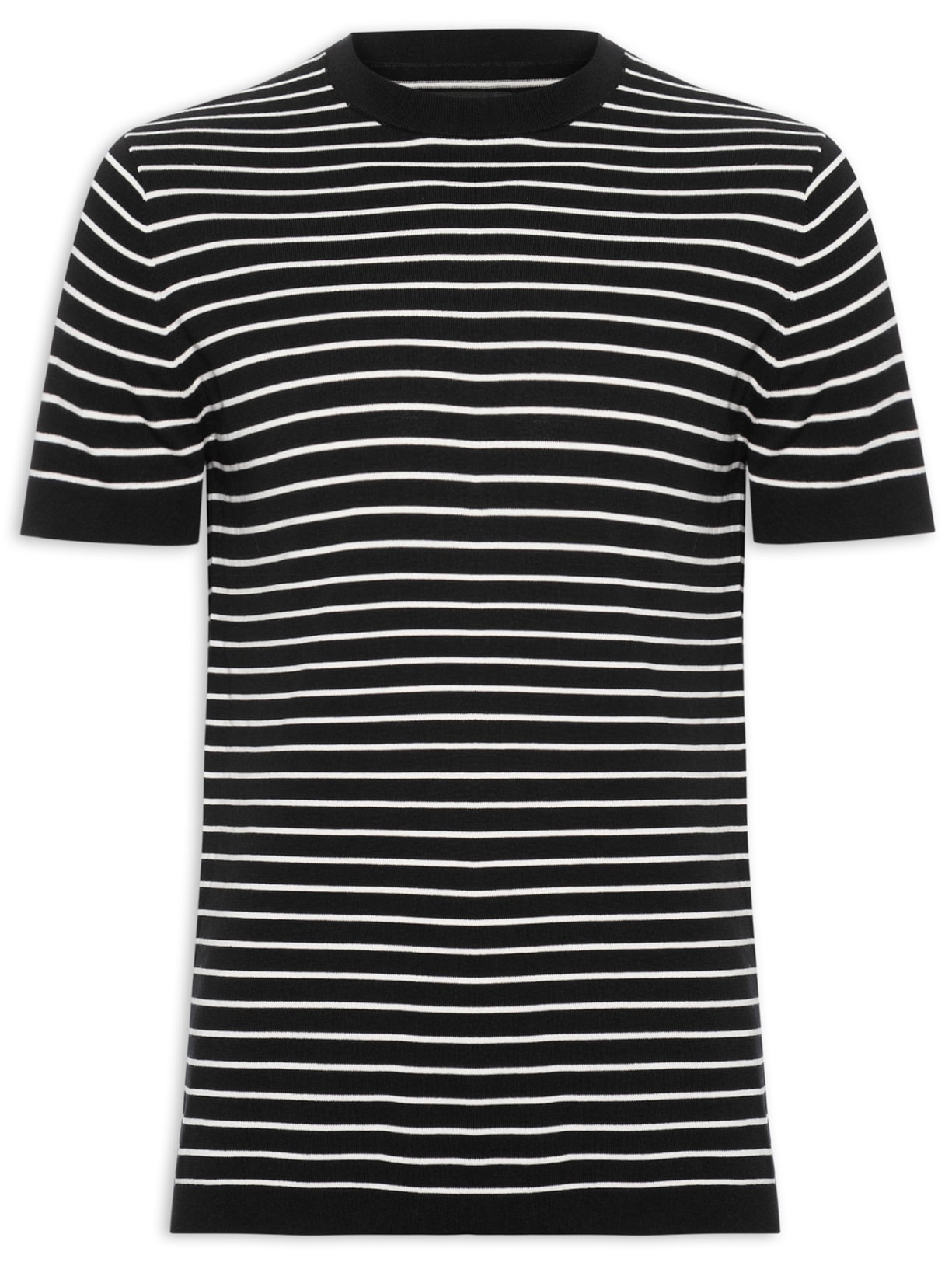 Camiseta Masculina Tricot Listra Viena - Preto