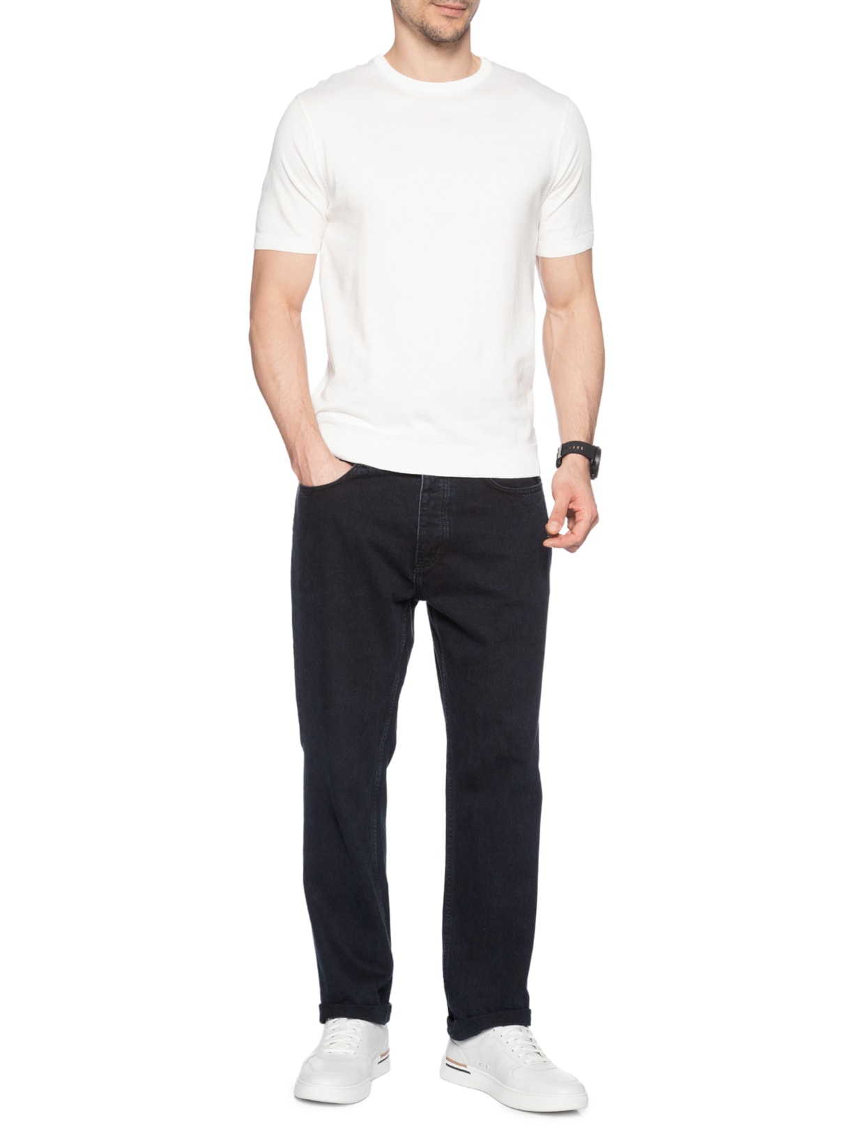 Camiseta Masculina Tricot Mc Careca Branco Paramount Alfaiataria