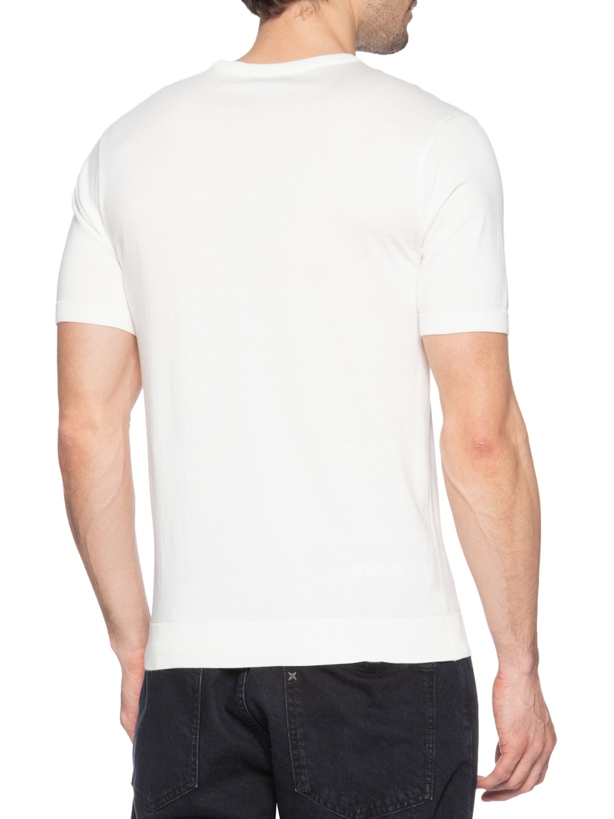 Camiseta Masculina Tricot Mc Careca Branco Paramount Alfaiataria