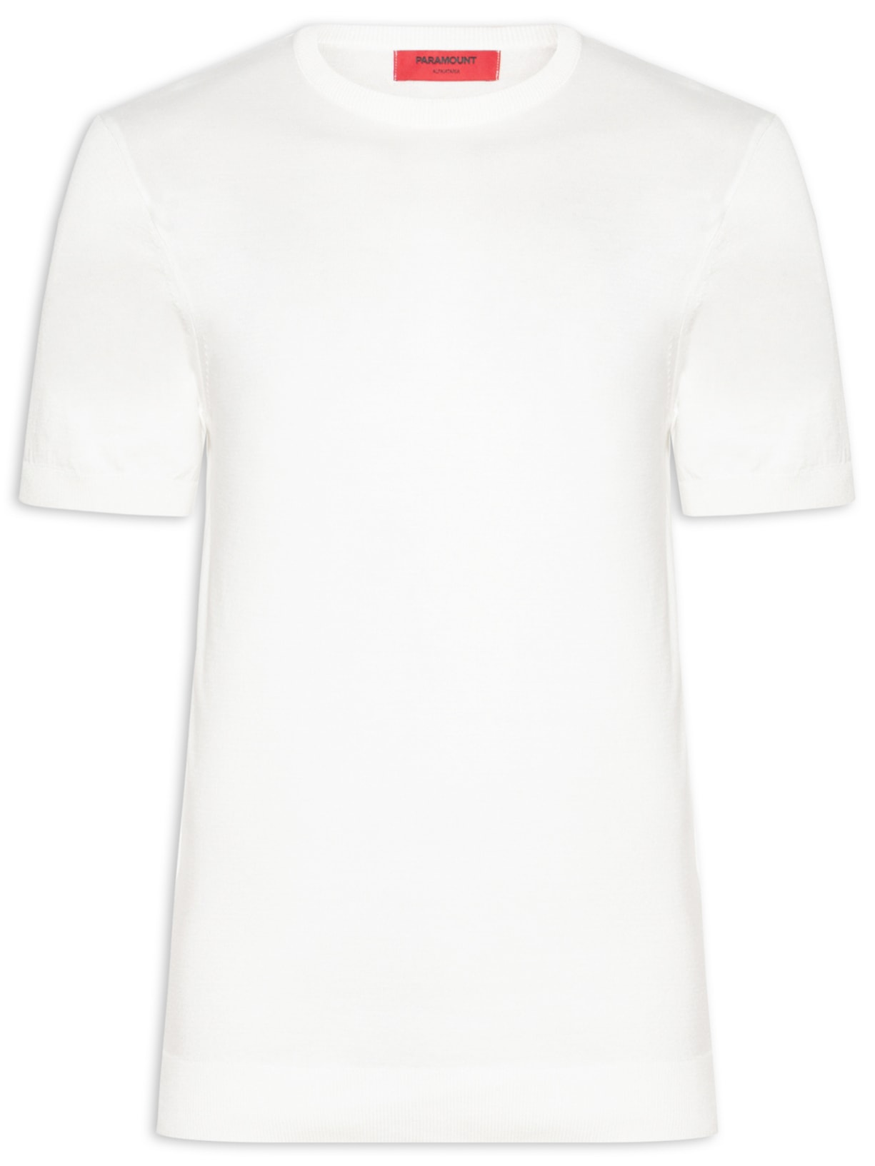 Camiseta Masculina Tricot Mc Careca Branco Paramount Alfaiataria