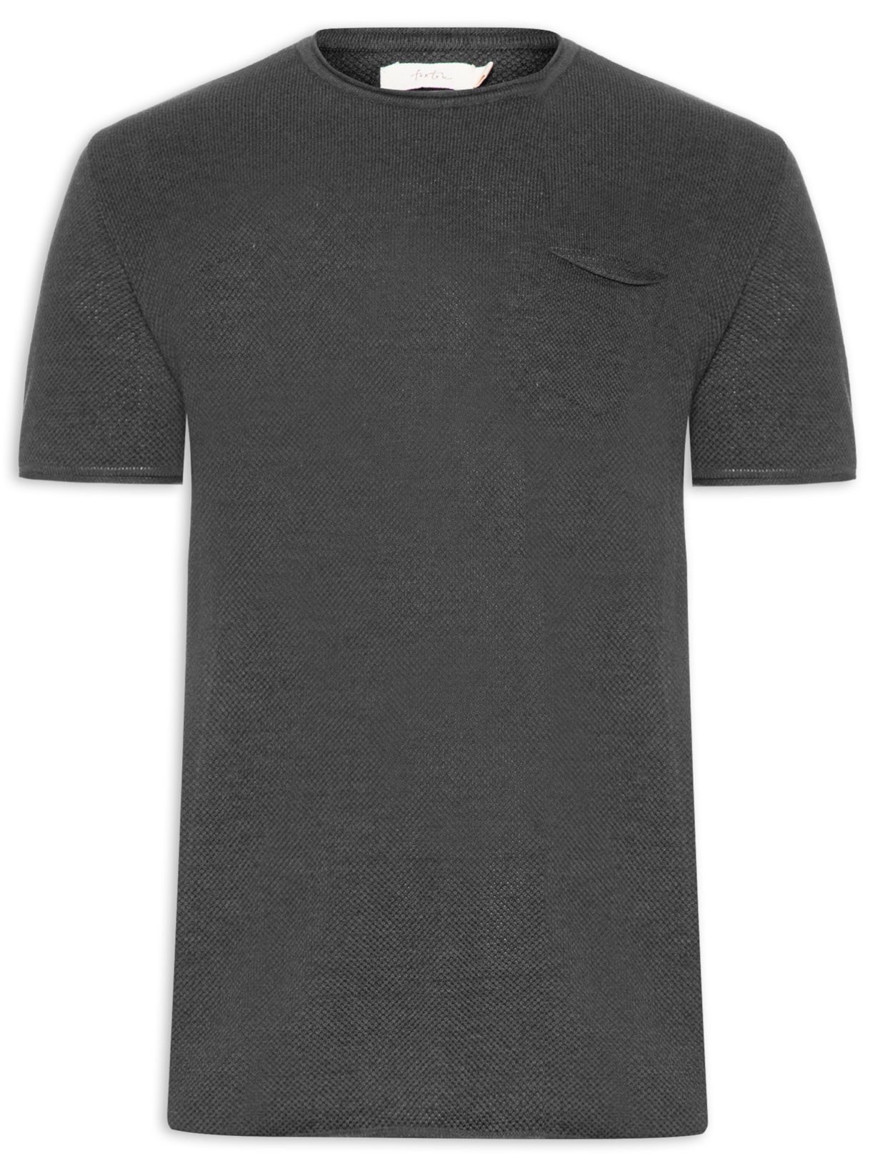 Camiseta Masculina Tricot Mescla Roman - Preto