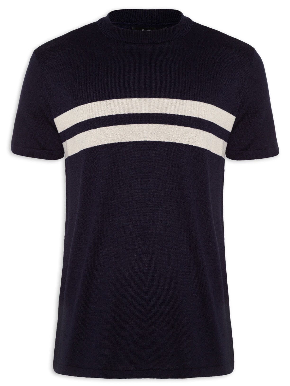 Camiseta Masculina Tricot Naval Azul Marinho Foxton