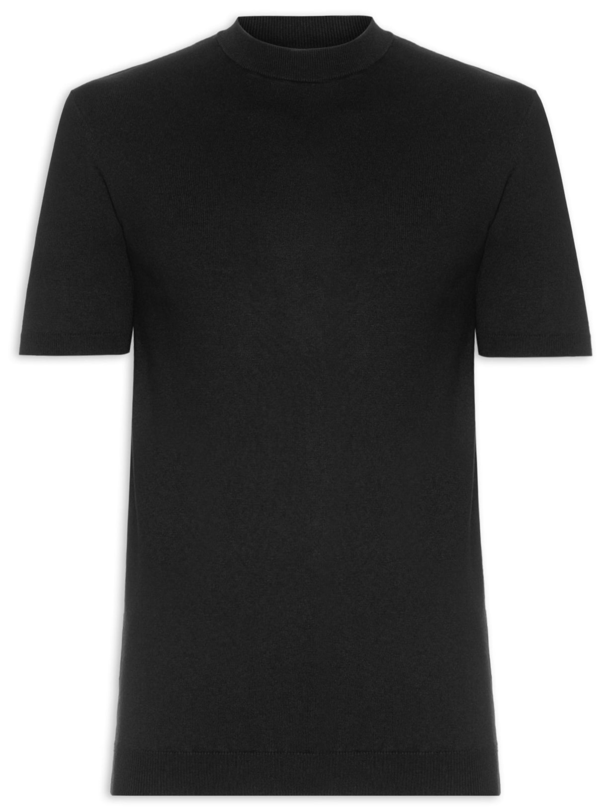 Camiseta Masculina Tricot Tencel - Preto