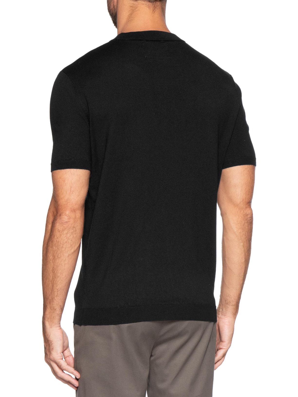 Camiseta Masculina Tricot Tencel Preto Oficina Reserva
