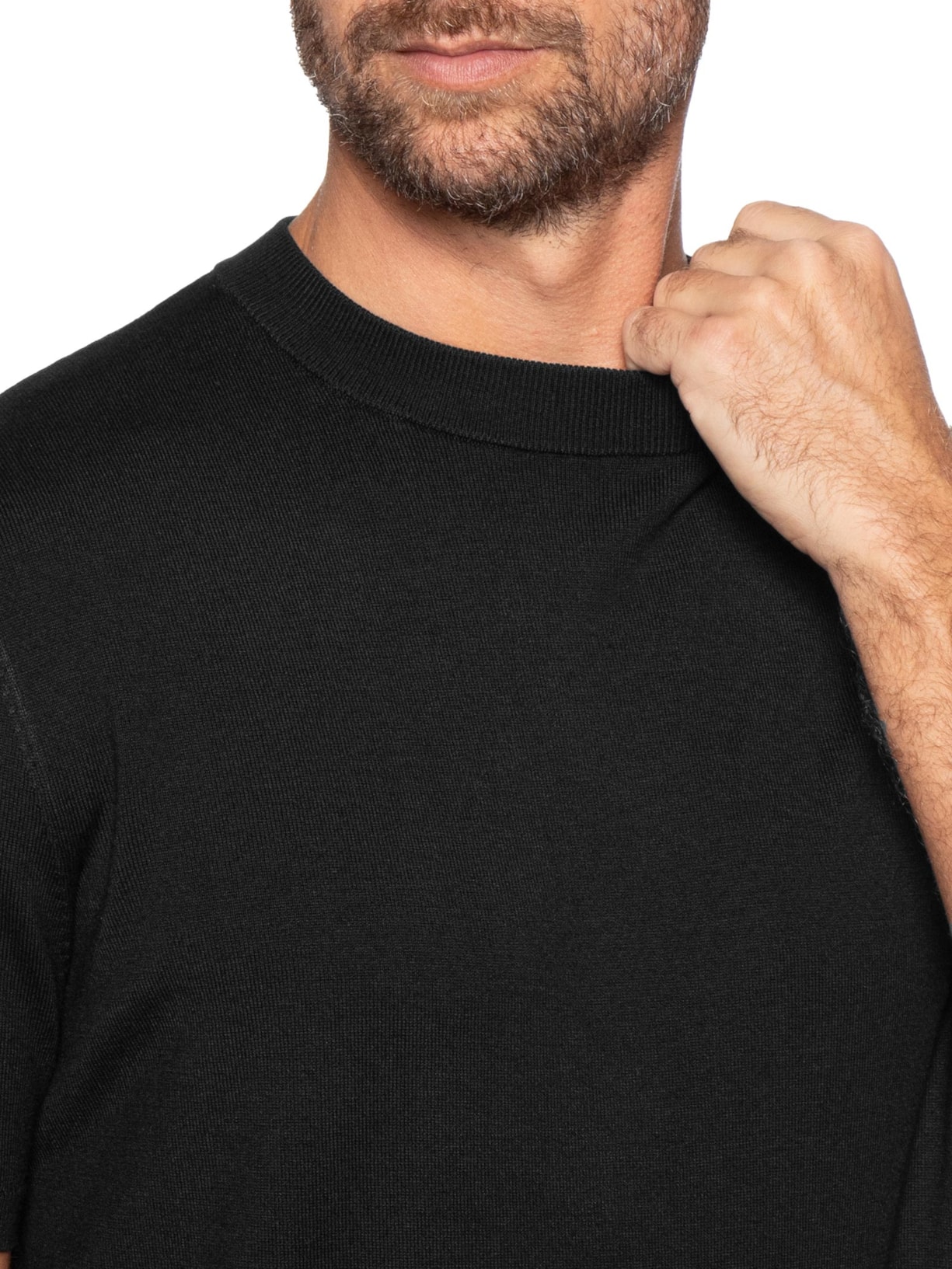 Camiseta Masculina Tricot Tencel Preto Oficina Reserva