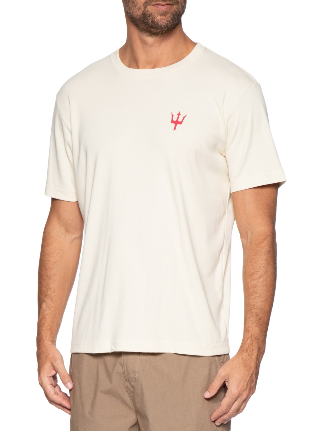 Camiseta Masculina Tridente Sunset Bege Osklen