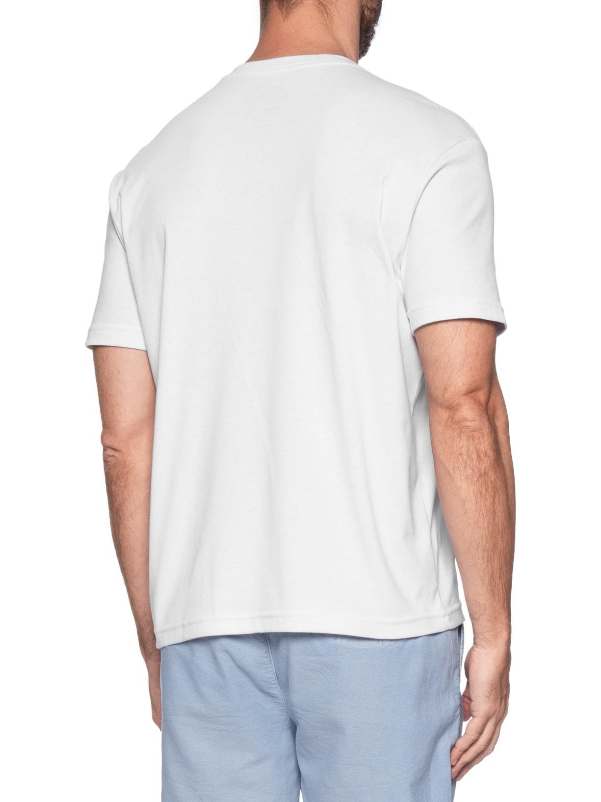 Camiseta Masculina Tridente Sunset Manga Curta Branco Osklen