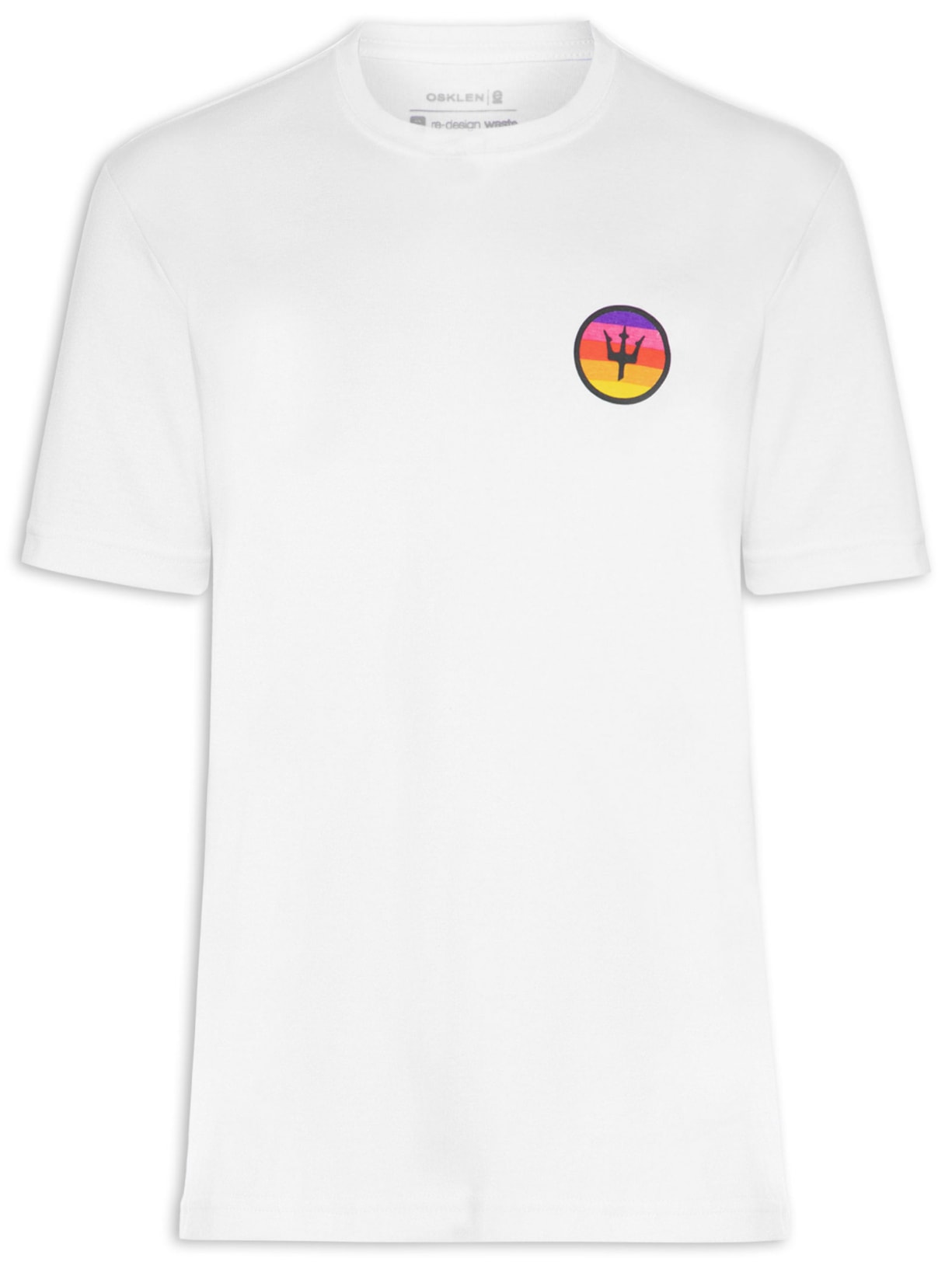 Camiseta Masculina Tridente Sunset Manga Curta - Branco