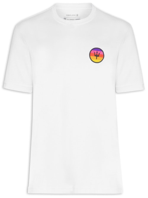 Camiseta Masculina Tridente Sunset Manga Curta - Branco