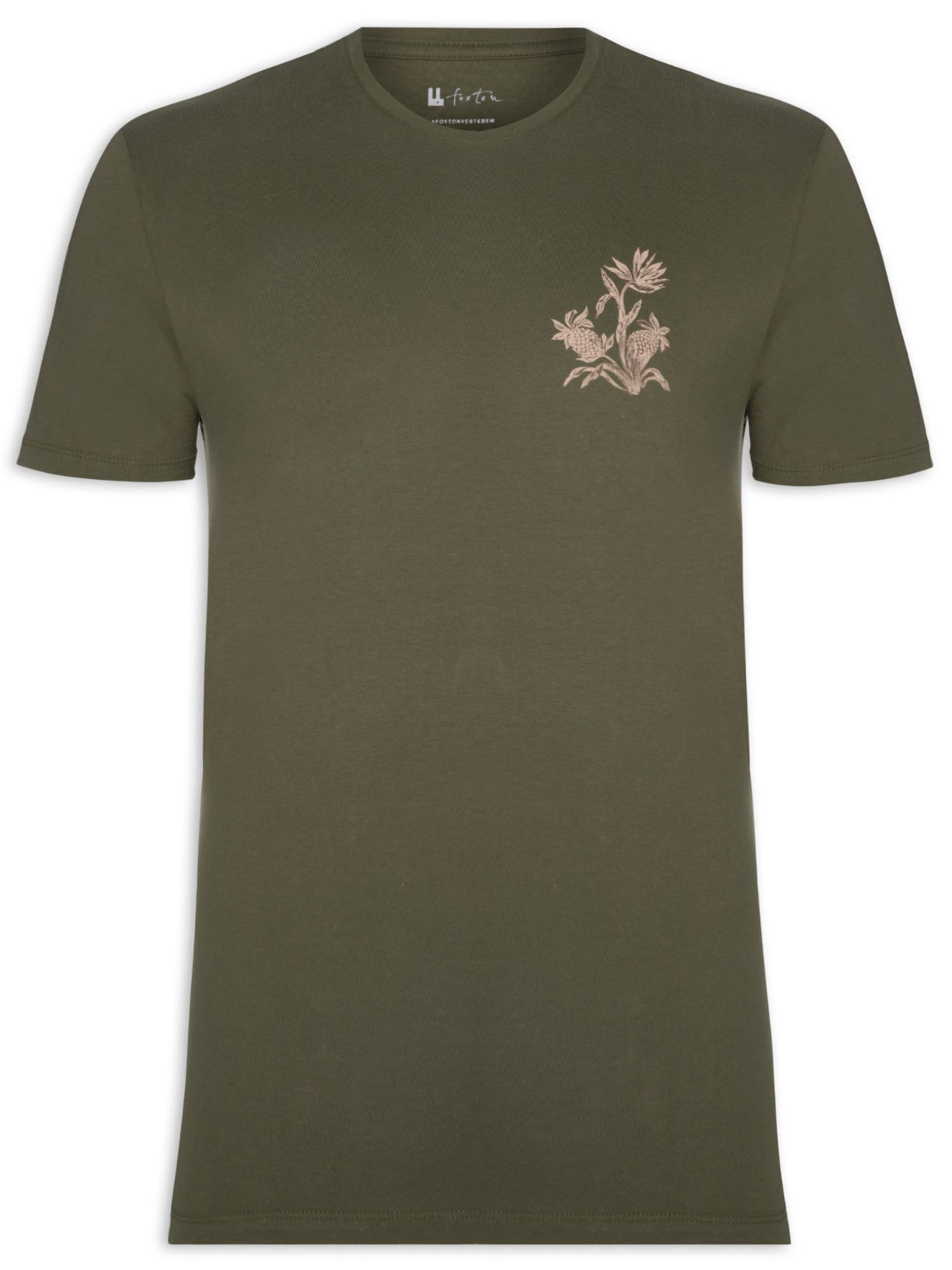 Camiseta Masculina Tropical Abacaxi - Verde