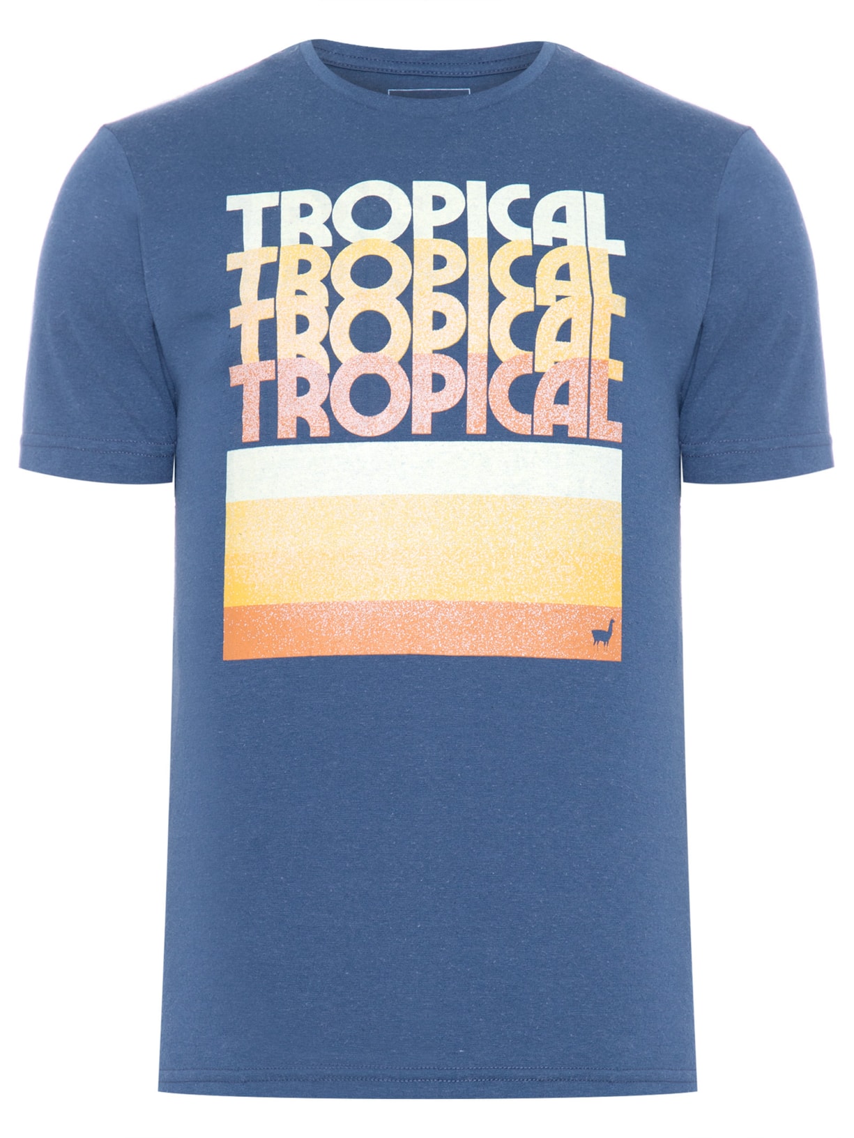 Camiseta Masculina Tropical Azul Zapalla
