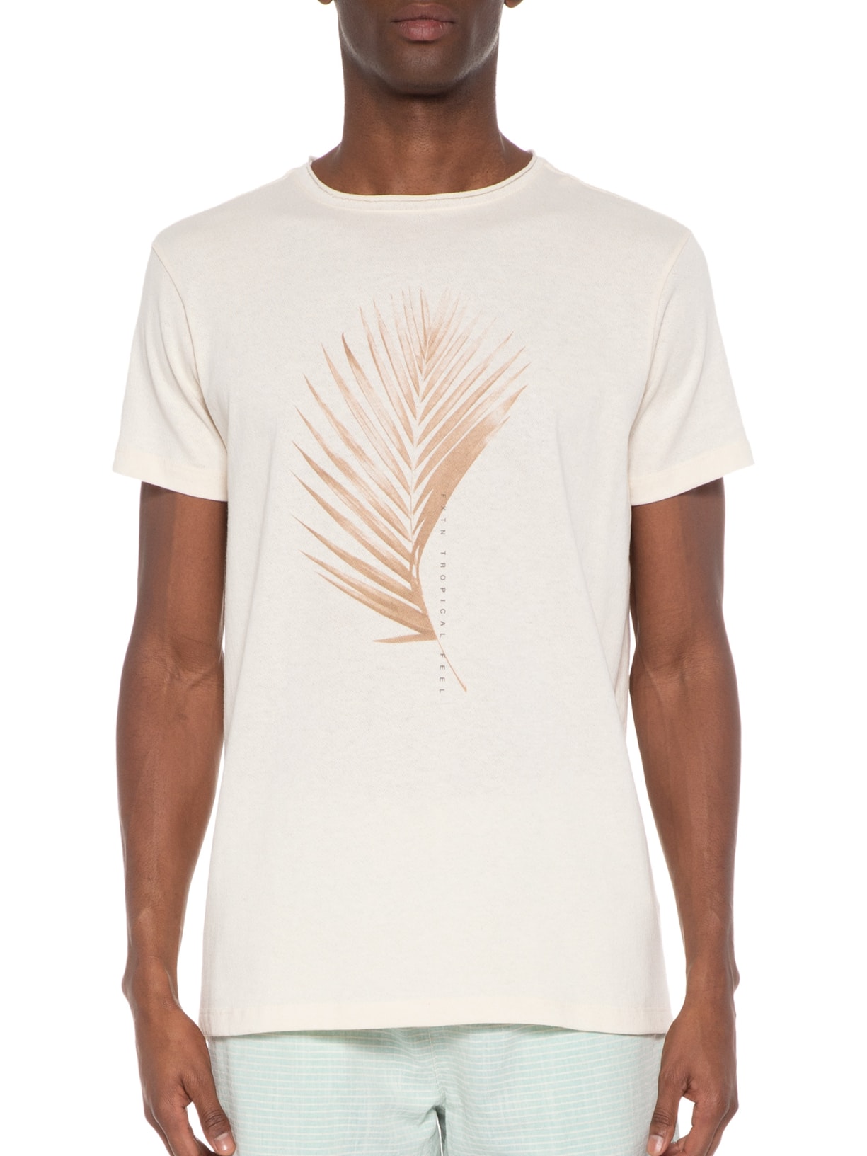 Camiseta Masculina Tropical Feel Off White Foxton