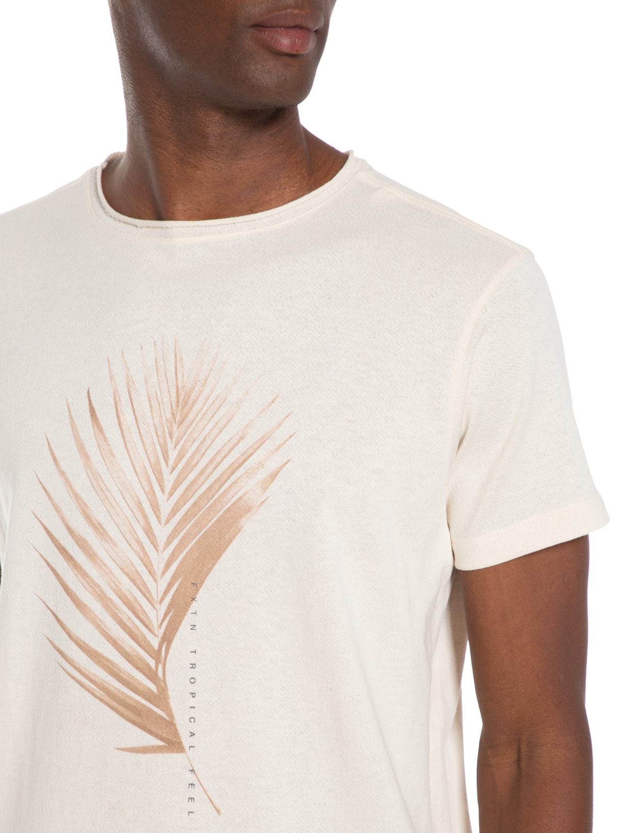 Camiseta Masculina Tropical Feel Off White Foxton