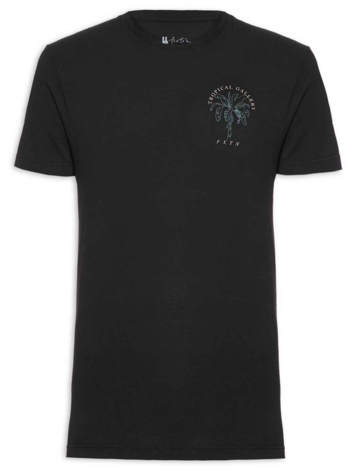 Camiseta Masculina Tropical Gallery - Preto