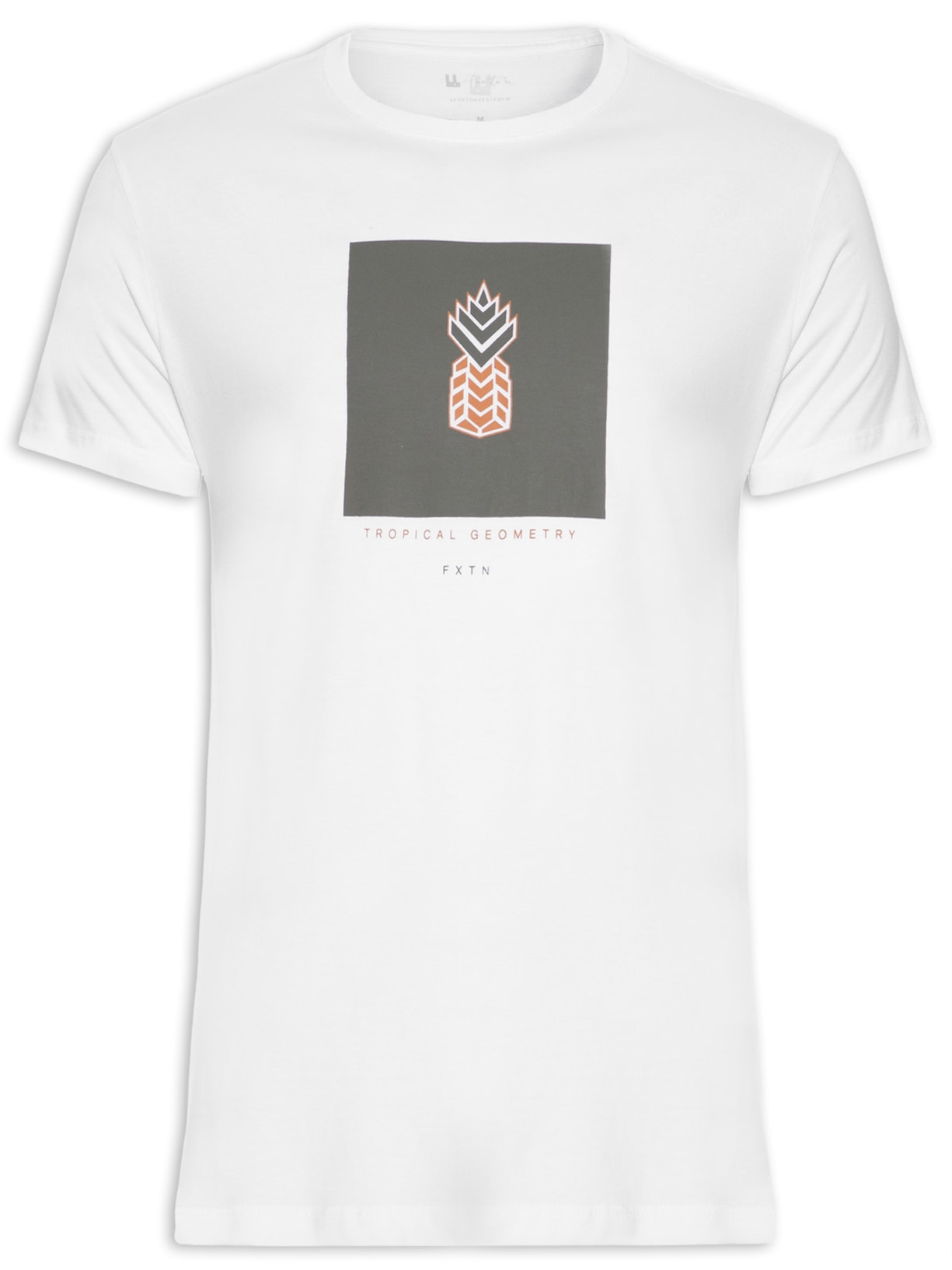 Camiseta Masculina Tropical Geometry - Branco