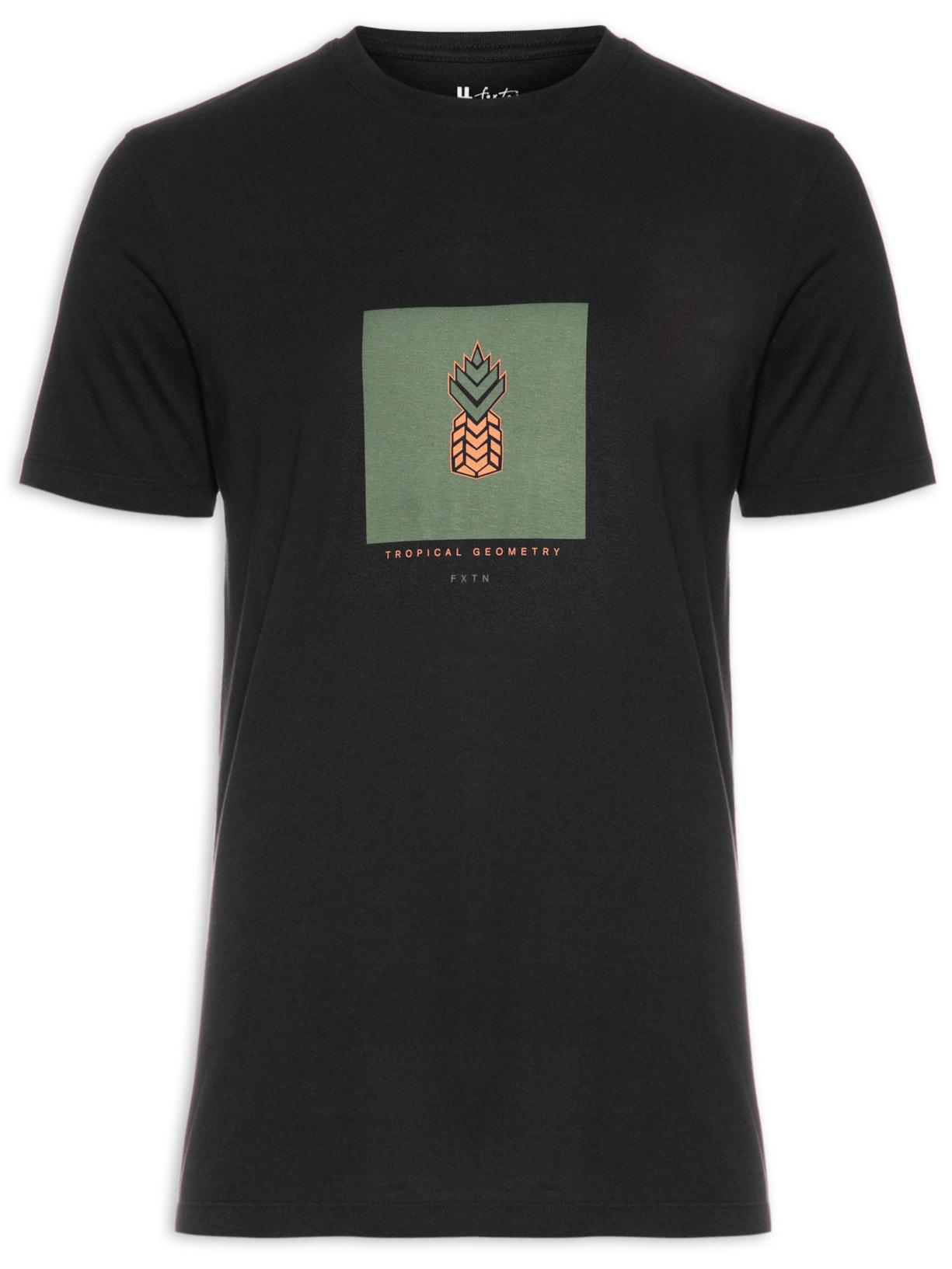 Camiseta Masculina Tropical Geometry - Preto