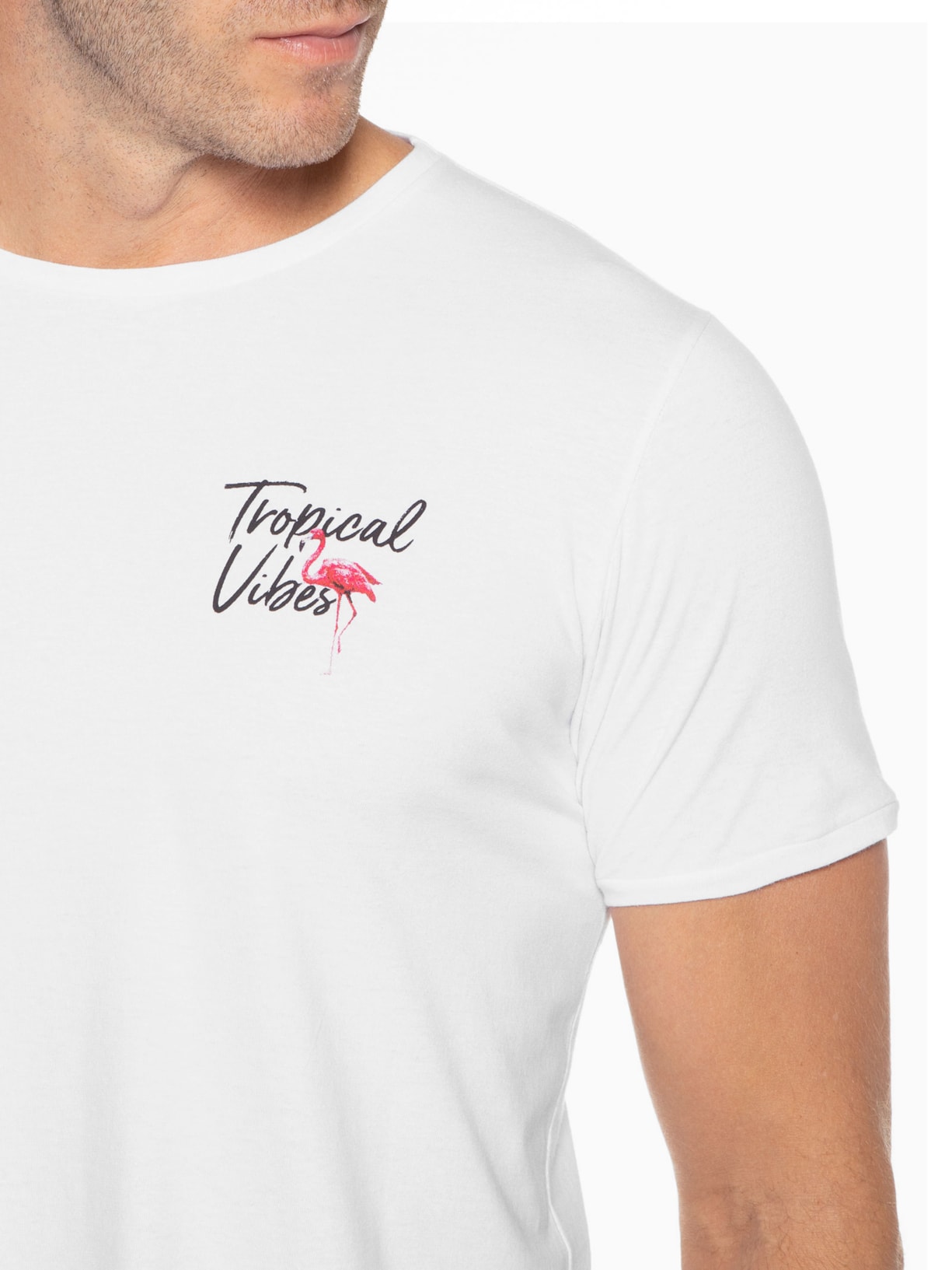 Camiseta Masculina Tropical Vibes 21 Branco La Moustache